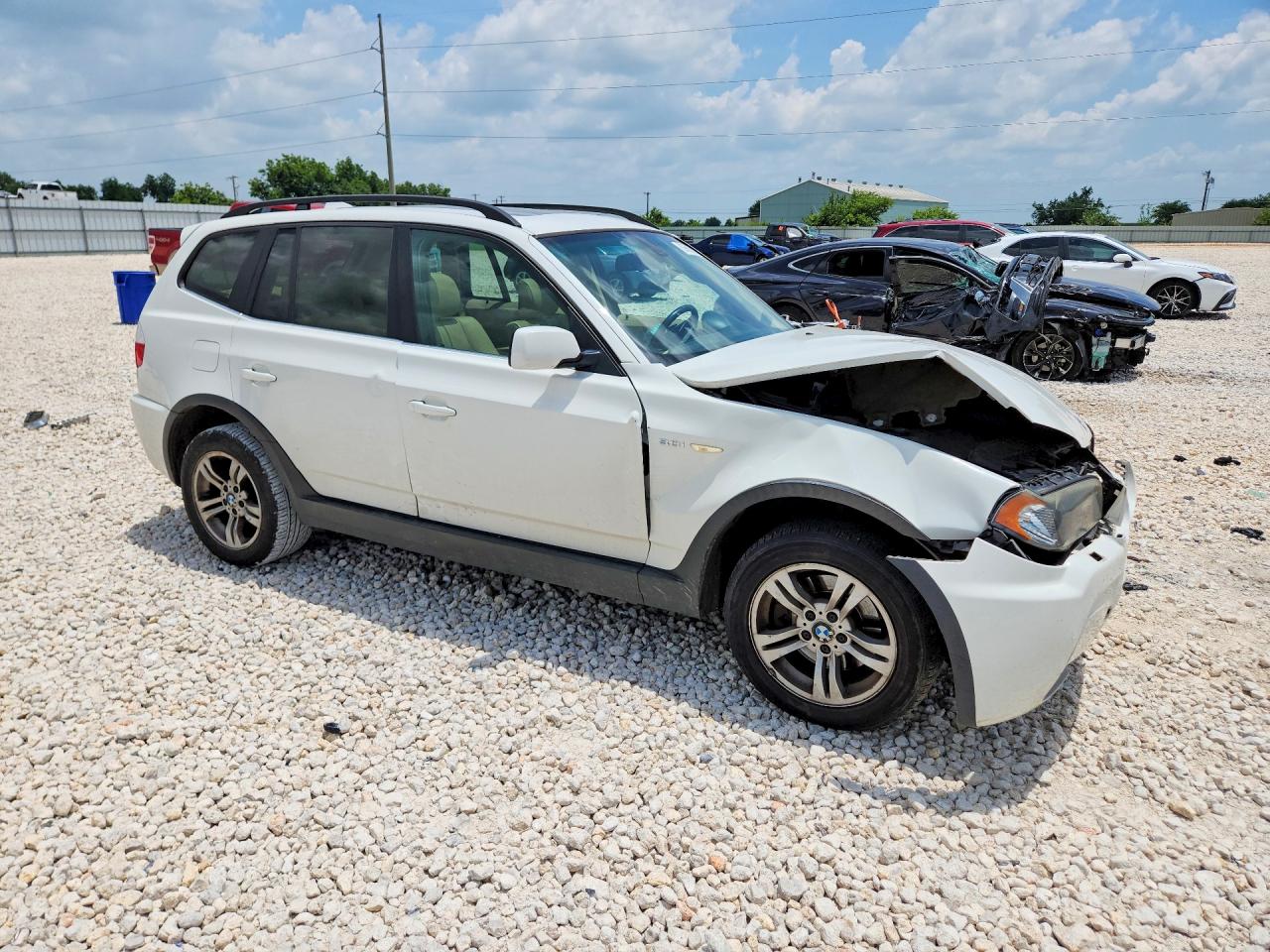 2006 Bmw X3 3.0i White vin: WBXPA93486WG75282