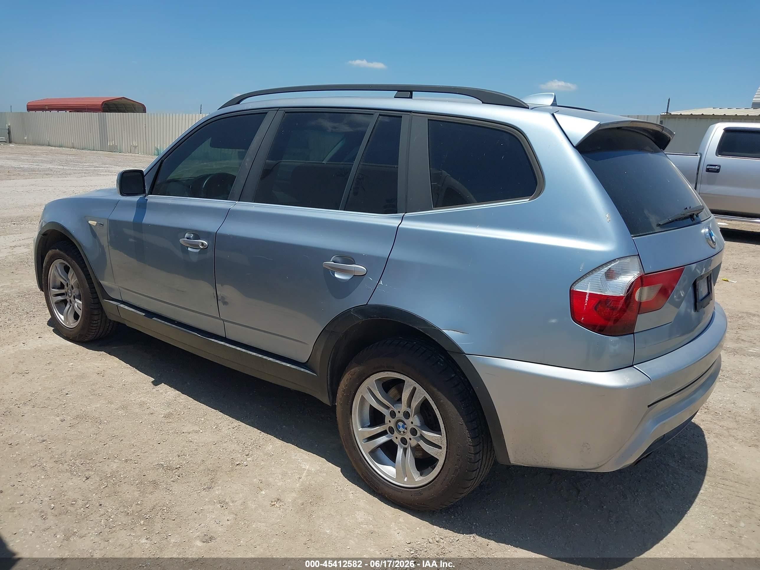 2006 Bmw X3 3.0i Light Blue vin: WBXPA93486WG86038