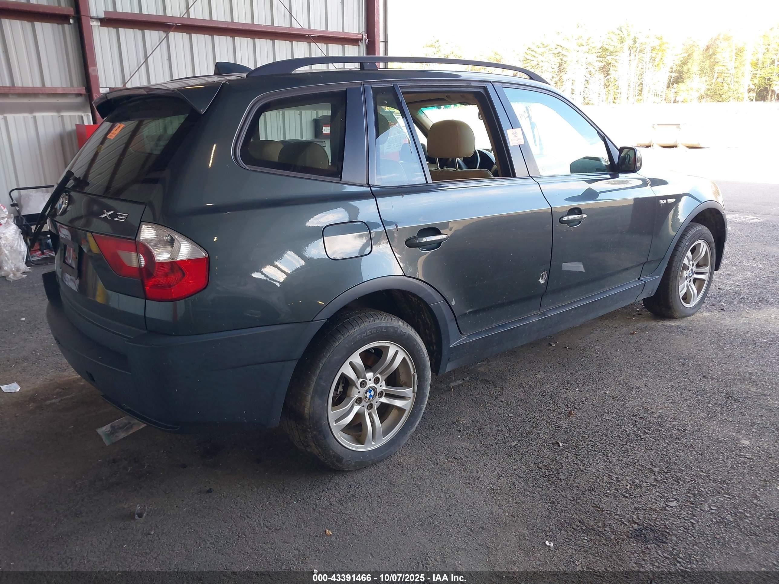 2005 Bmw X3 3.0i Gray vin: WBXPA93495WD06820