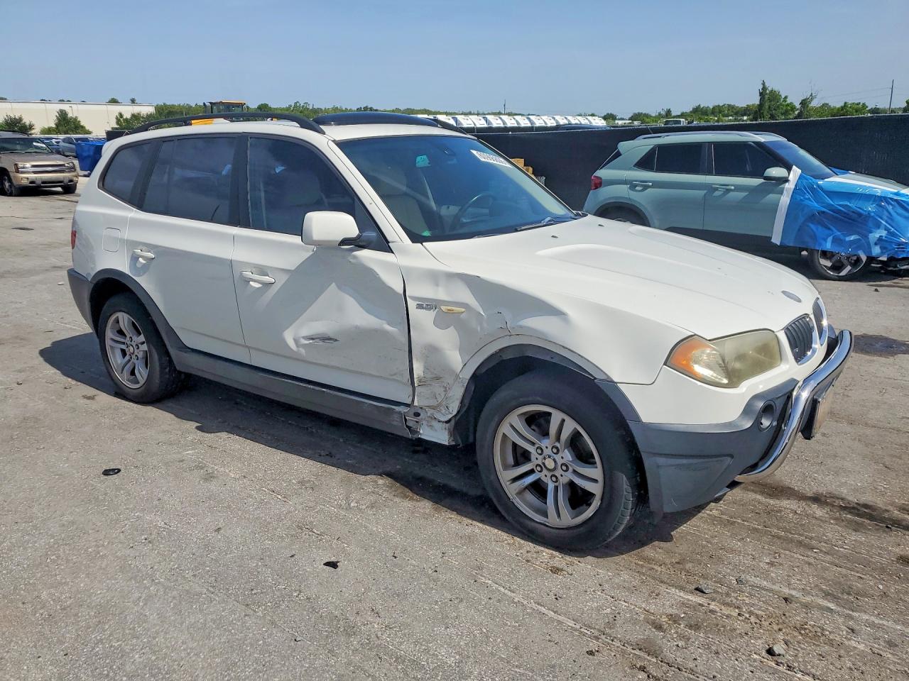 2005 Bmw X3 3.0i White vin: WBXPA93495WD17803