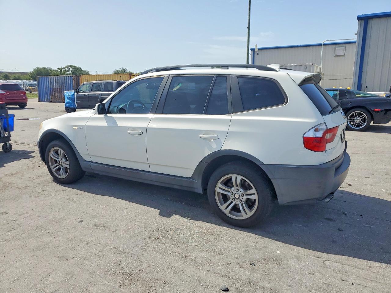 2005 Bmw X3 3.0i White vin: WBXPA93495WD17803