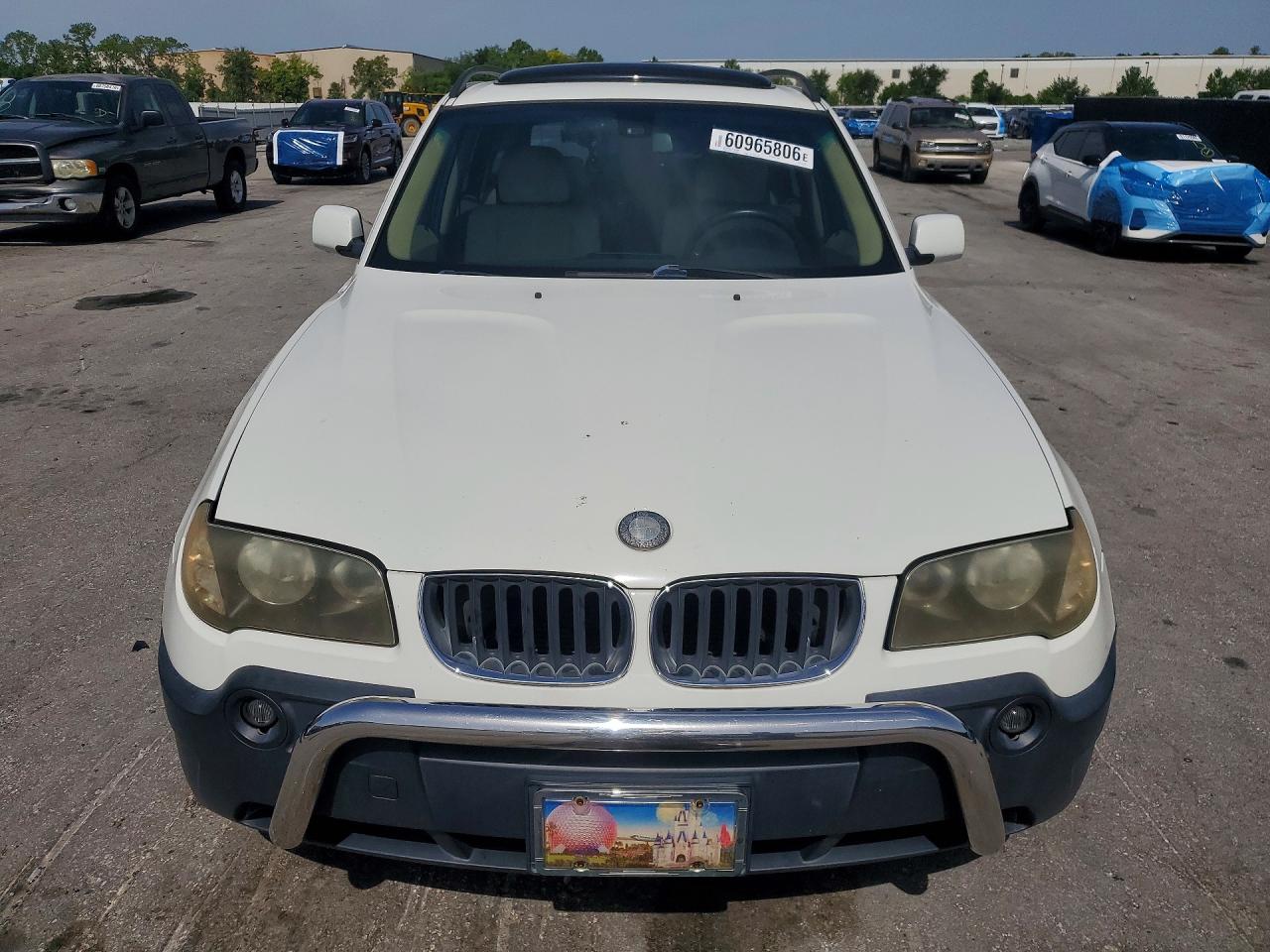2005 Bmw X3 3.0i White vin: WBXPA93495WD17803