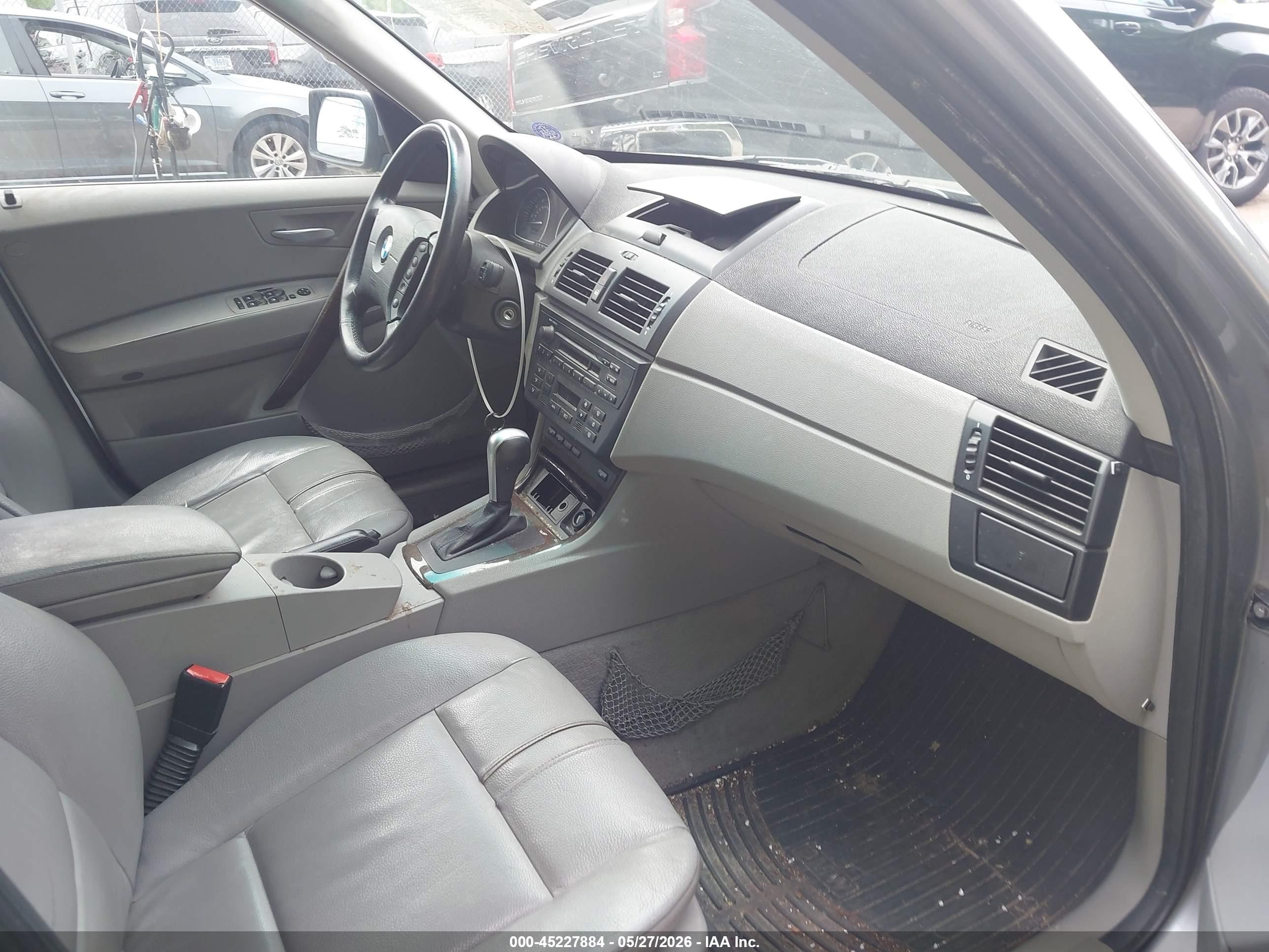 2006 Bmw X3 3.0i Silver vin: WBXPA93496WG90700