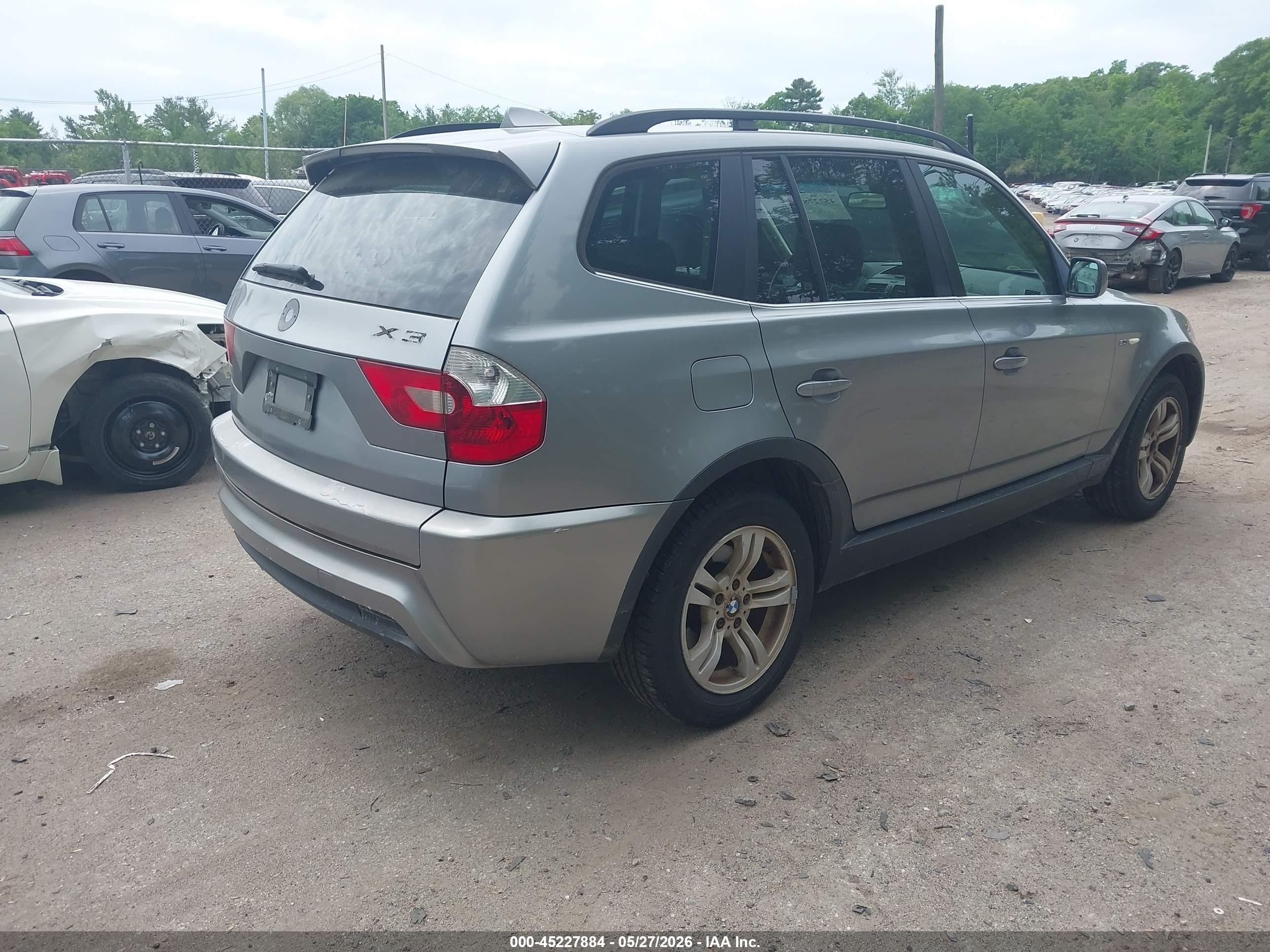 2006 Bmw X3 3.0i Silver vin: WBXPA93496WG90700