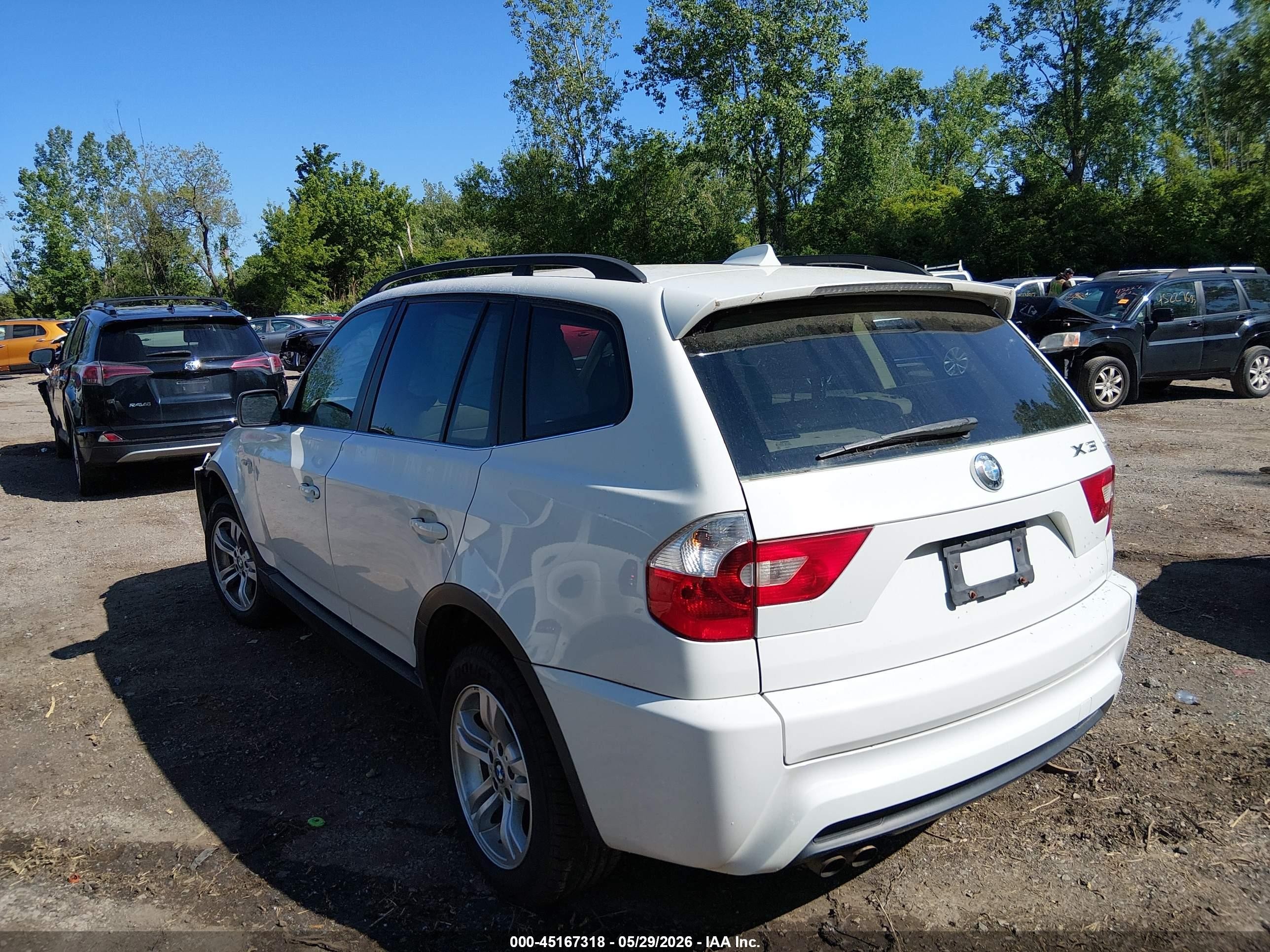 2006 Bmw X3 3.0i White vin: WBXPA93496WG90857