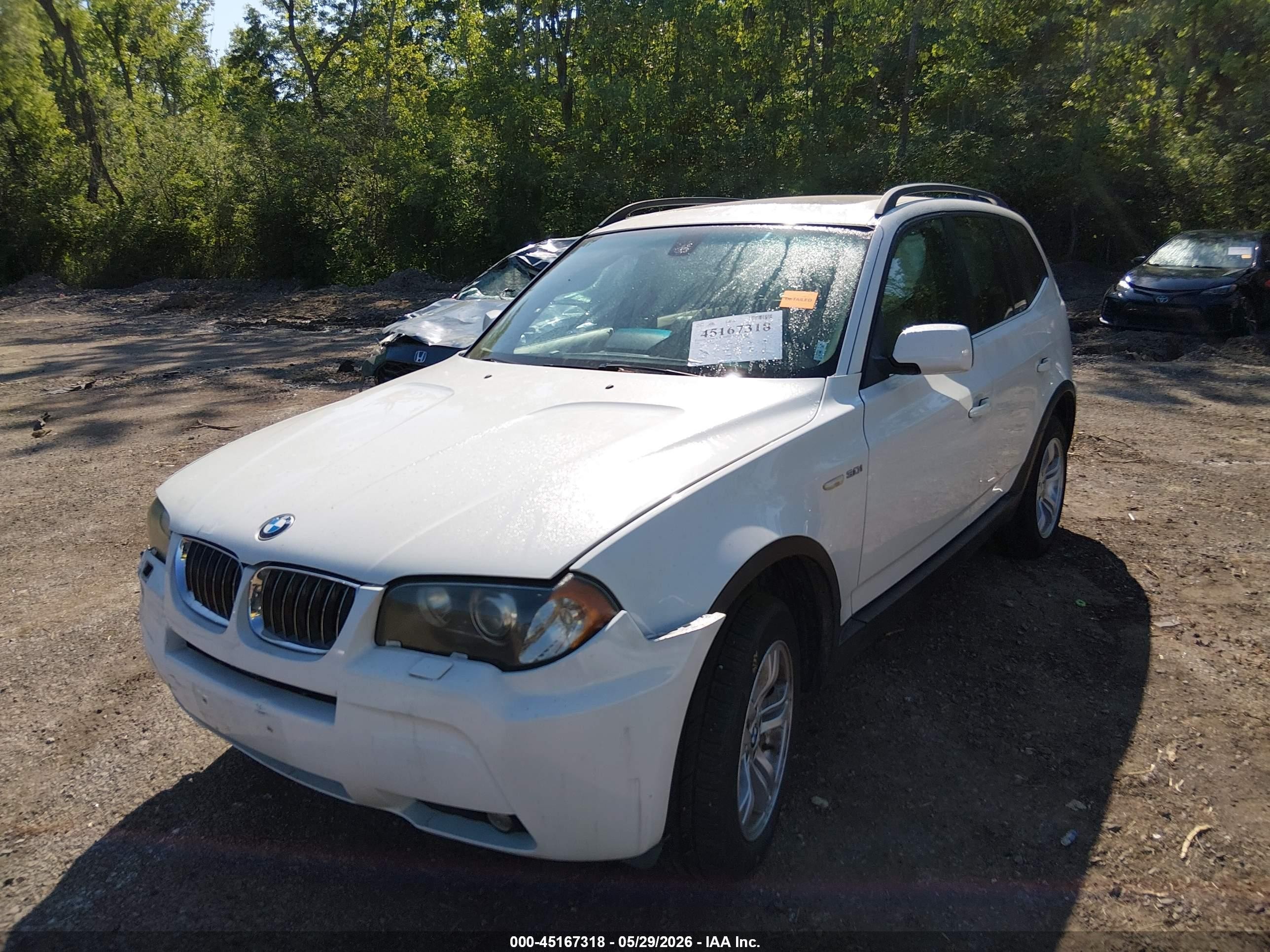 2006 Bmw X3 3.0i White vin: WBXPA93496WG90857