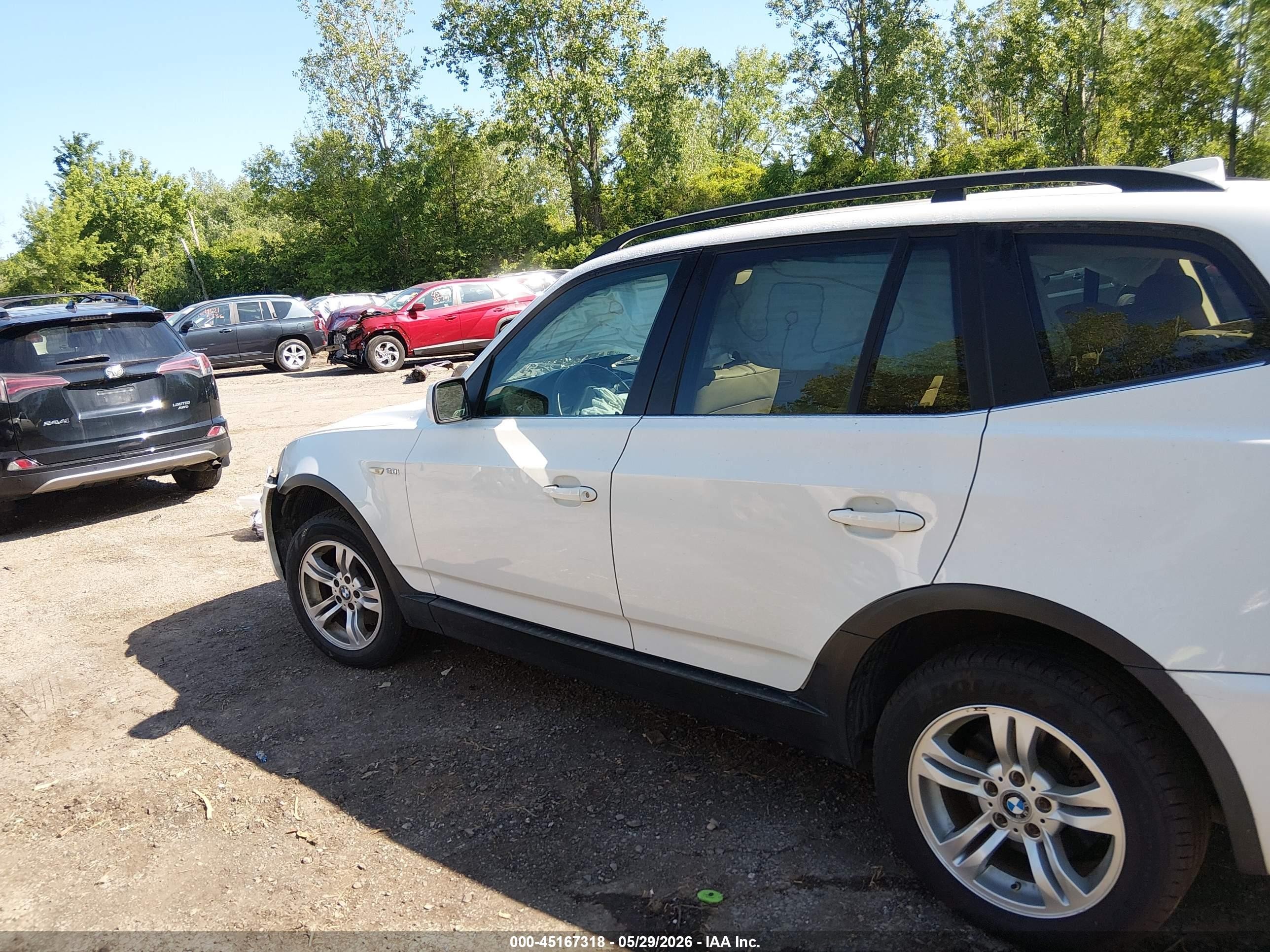 2006 Bmw X3 3.0i White vin: WBXPA93496WG90857