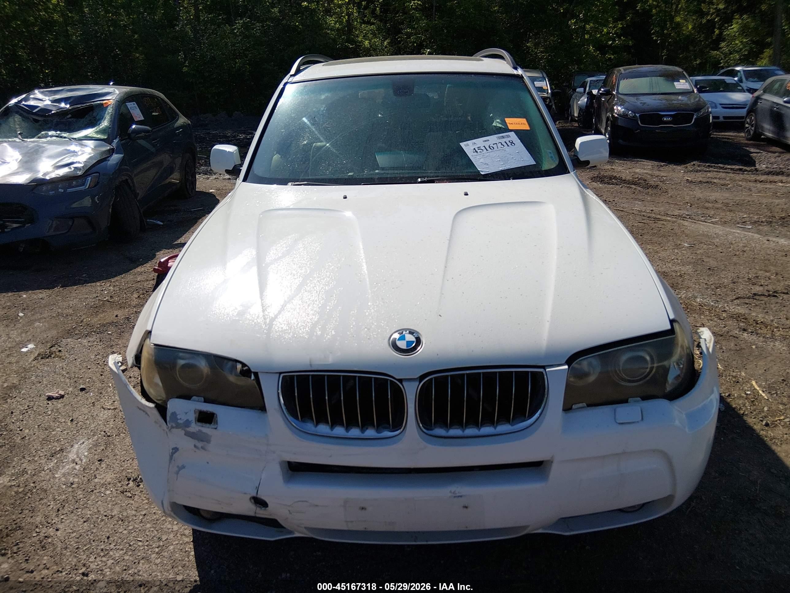 2006 Bmw X3 3.0i White vin: WBXPA93496WG90857