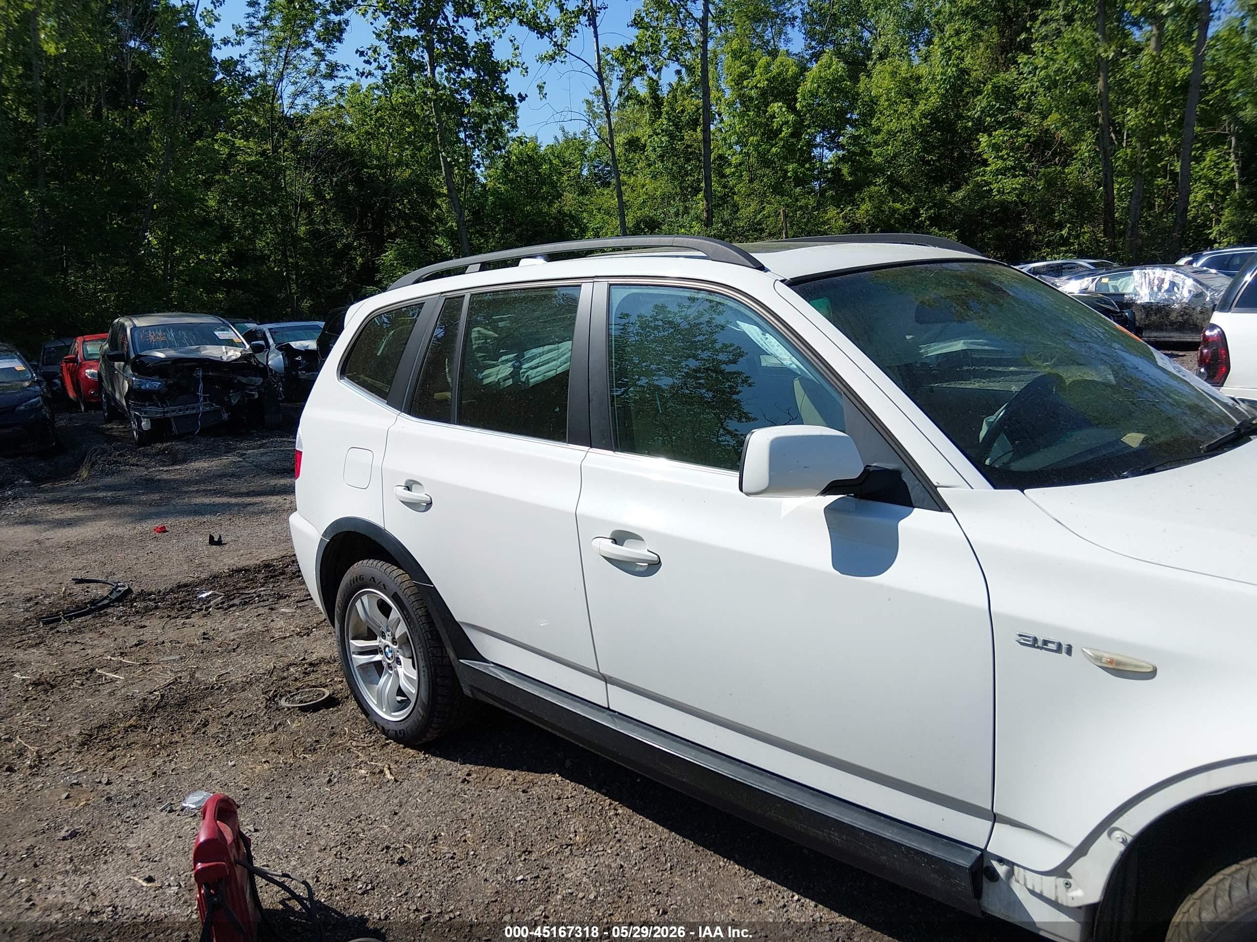 2006 Bmw X3 3.0i White vin: WBXPA93496WG90857