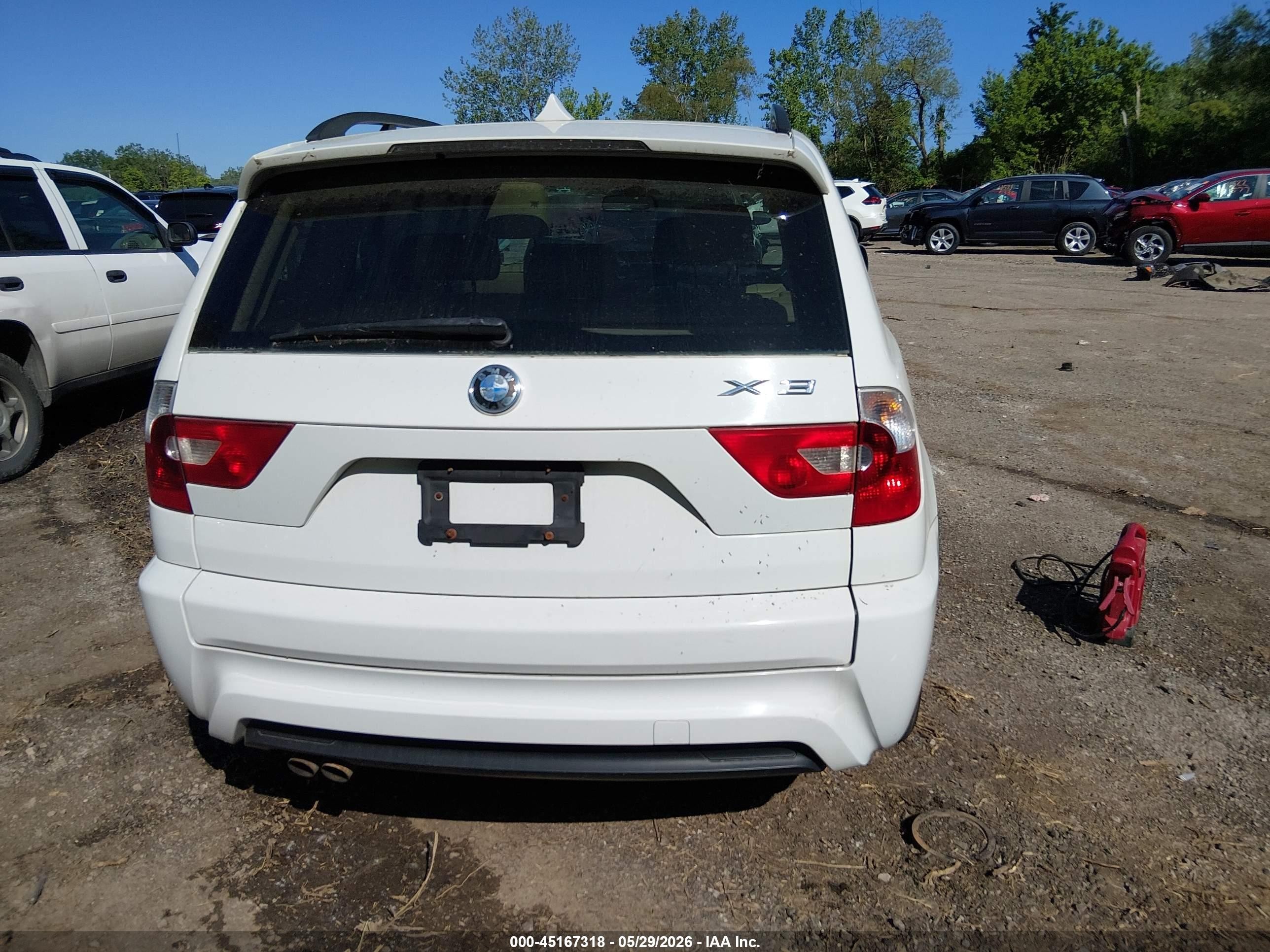 2006 Bmw X3 3.0i White vin: WBXPA93496WG90857
