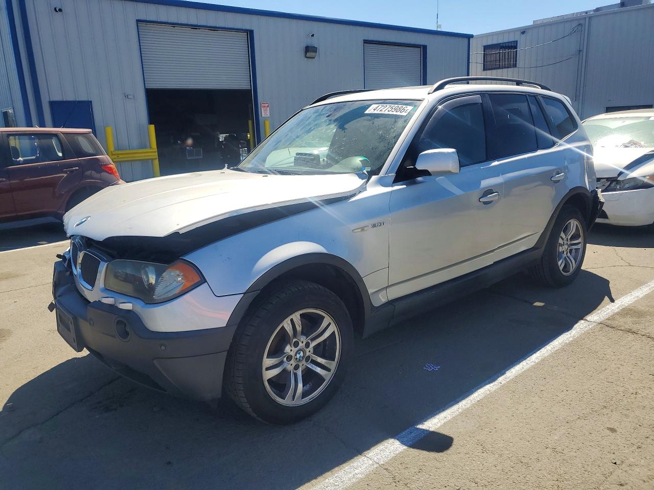 2004 Bmw X3 Silver vin: WBXPA934X4WC31821