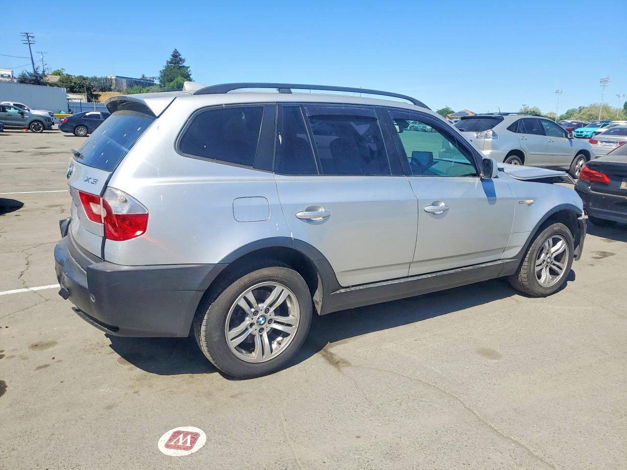 2004 Bmw X3 Серебряный vin: WBXPA934X4WC31821