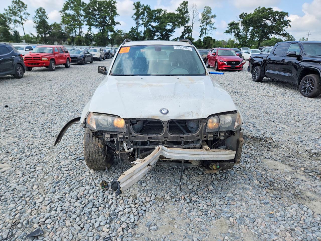 2004 Bmw X3 3.0i White vin: WBXPA934X4WD01317