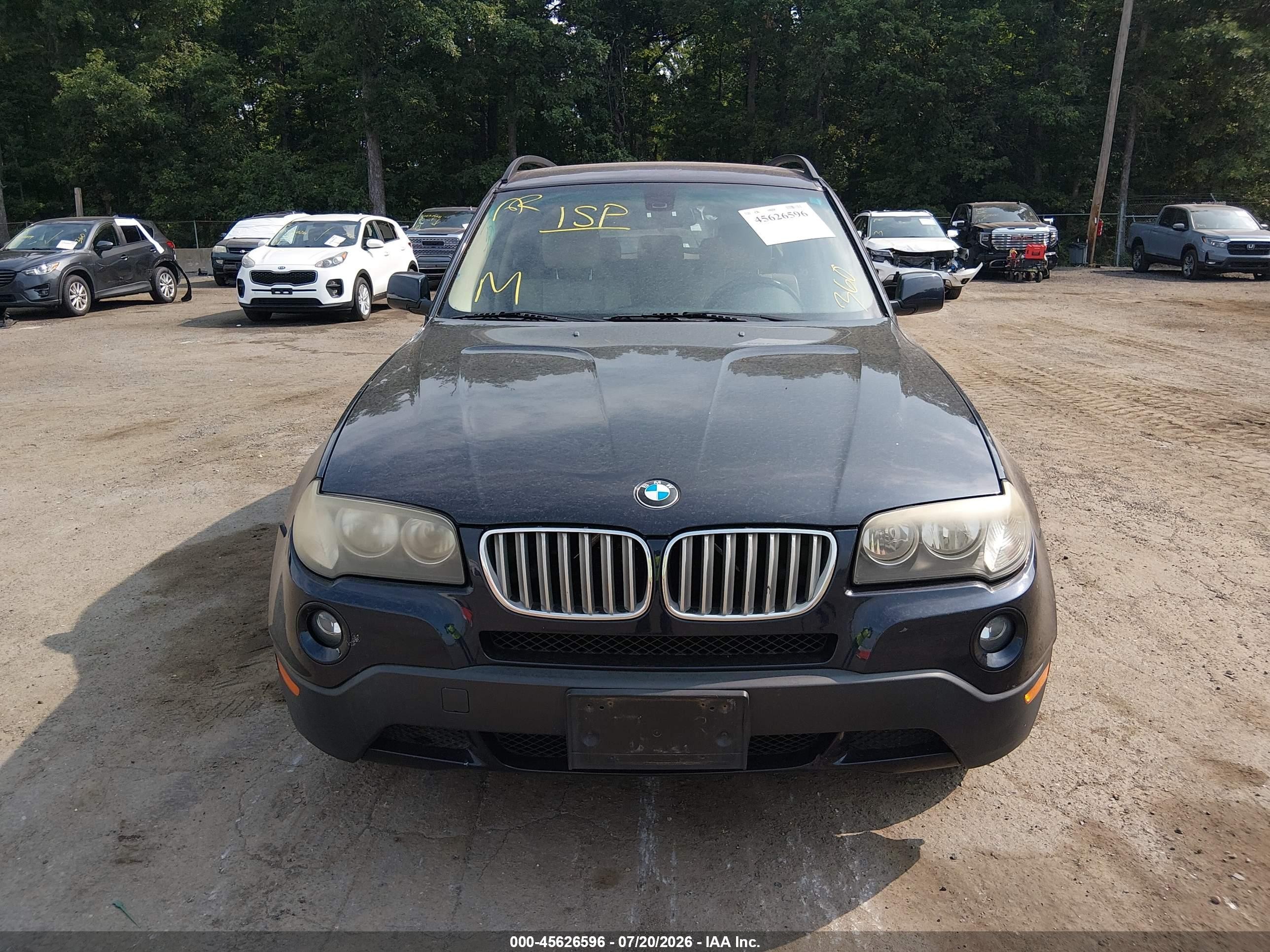 2007 Bmw X3 3.0si Dark Blue vin: WBXPC93407WF02545