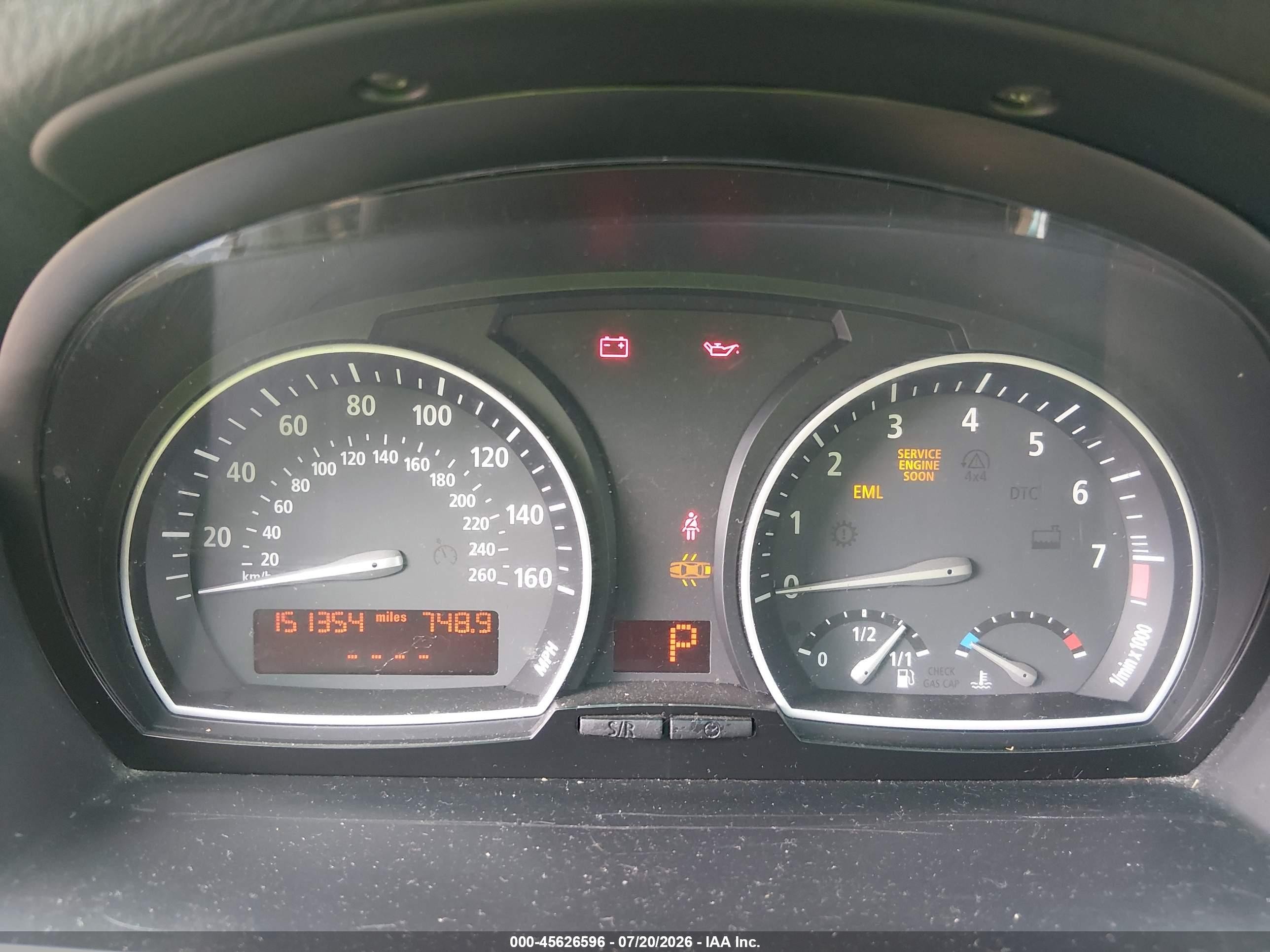2007 Bmw X3 3.0si Dark Blue vin: WBXPC93407WF02545