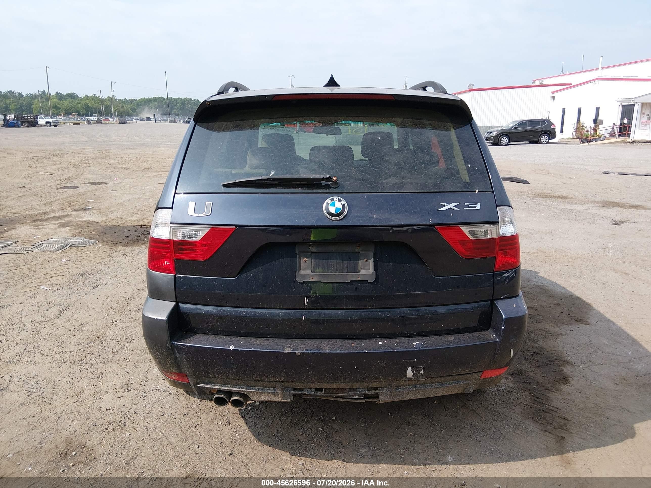 2007 Bmw X3 3.0si Dark Blue vin: WBXPC93407WF02545