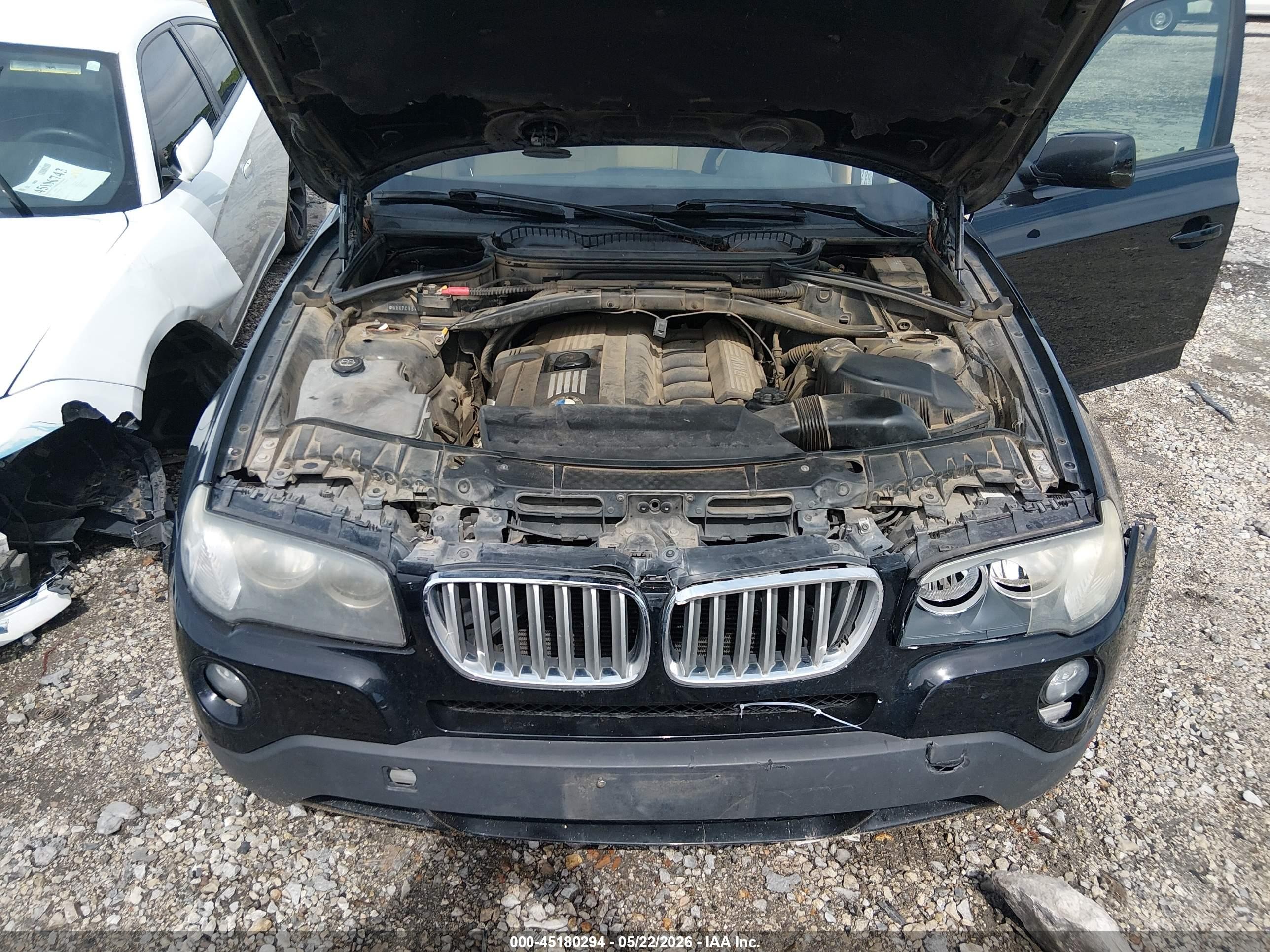 2007 Bmw X3 3.0si Black vin: WBXPC93407WF04179