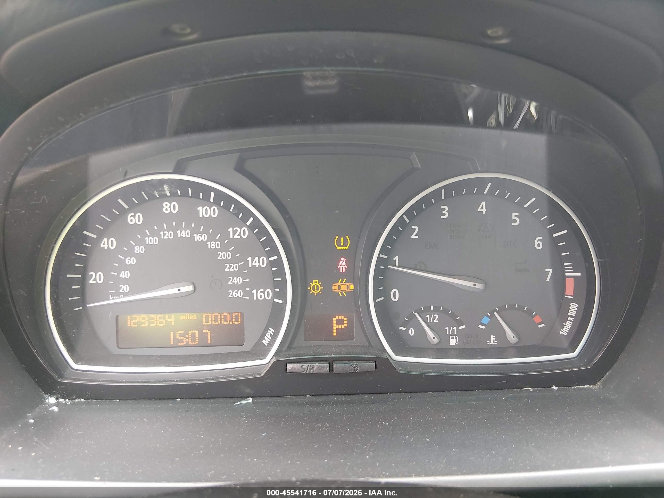 2007 Bmw X3 3.0si White vin: WBXPC93407WF09687