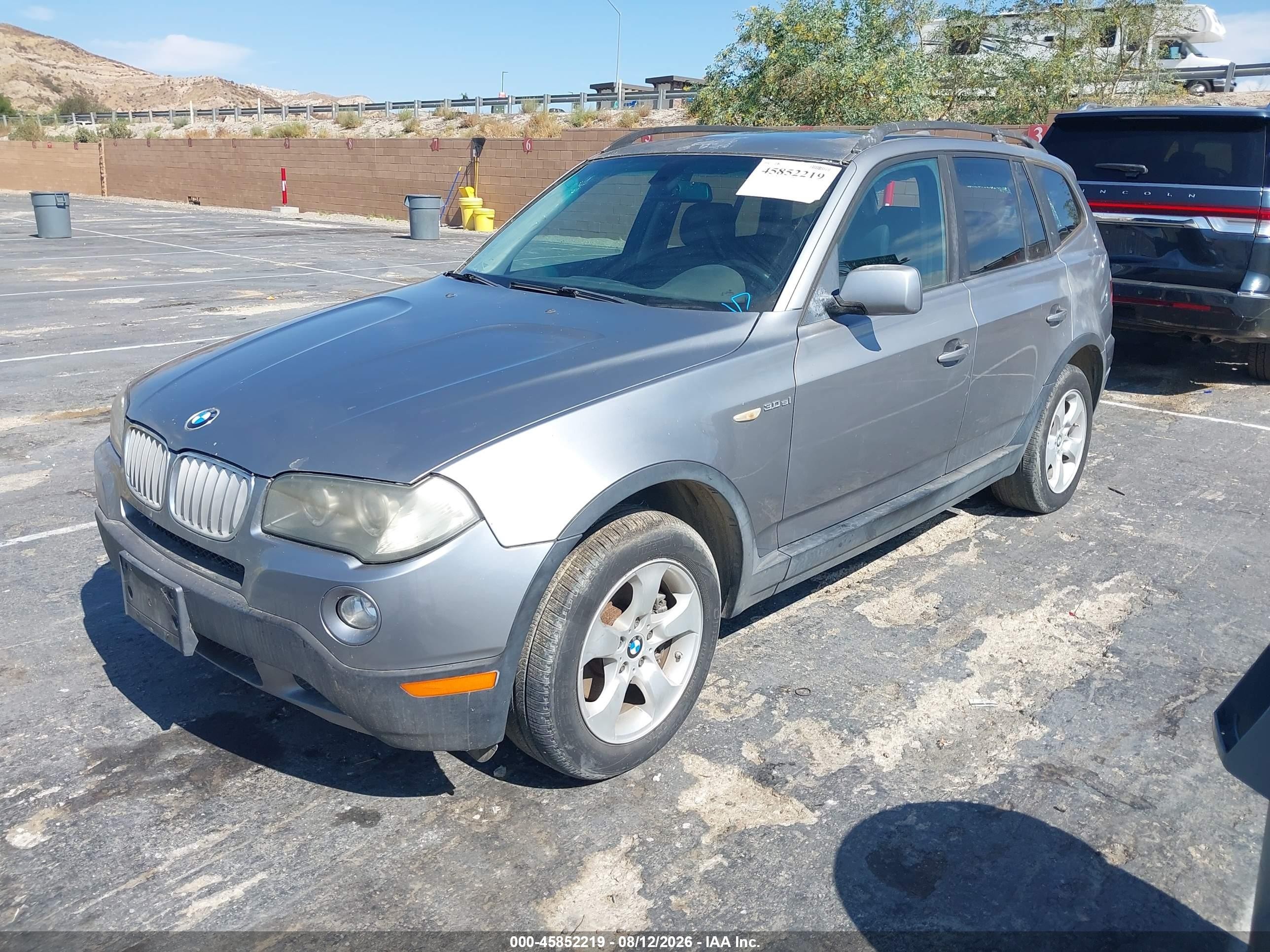 2007 Bmw X3 3.0si Silver vin: WBXPC93407WF15148