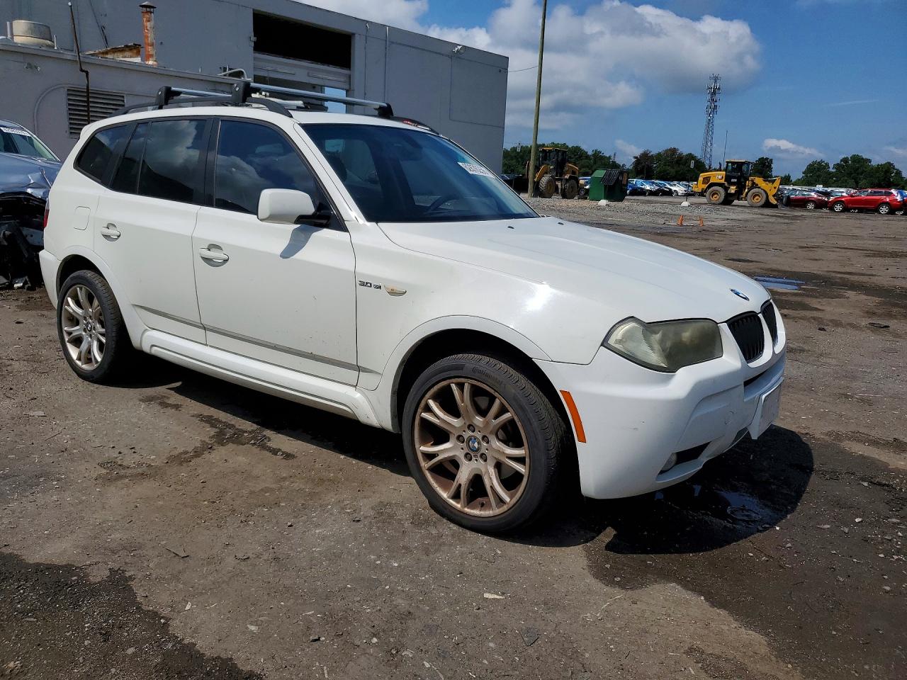 2007 Bmw X3 White vin: WBXPC93407WF17661