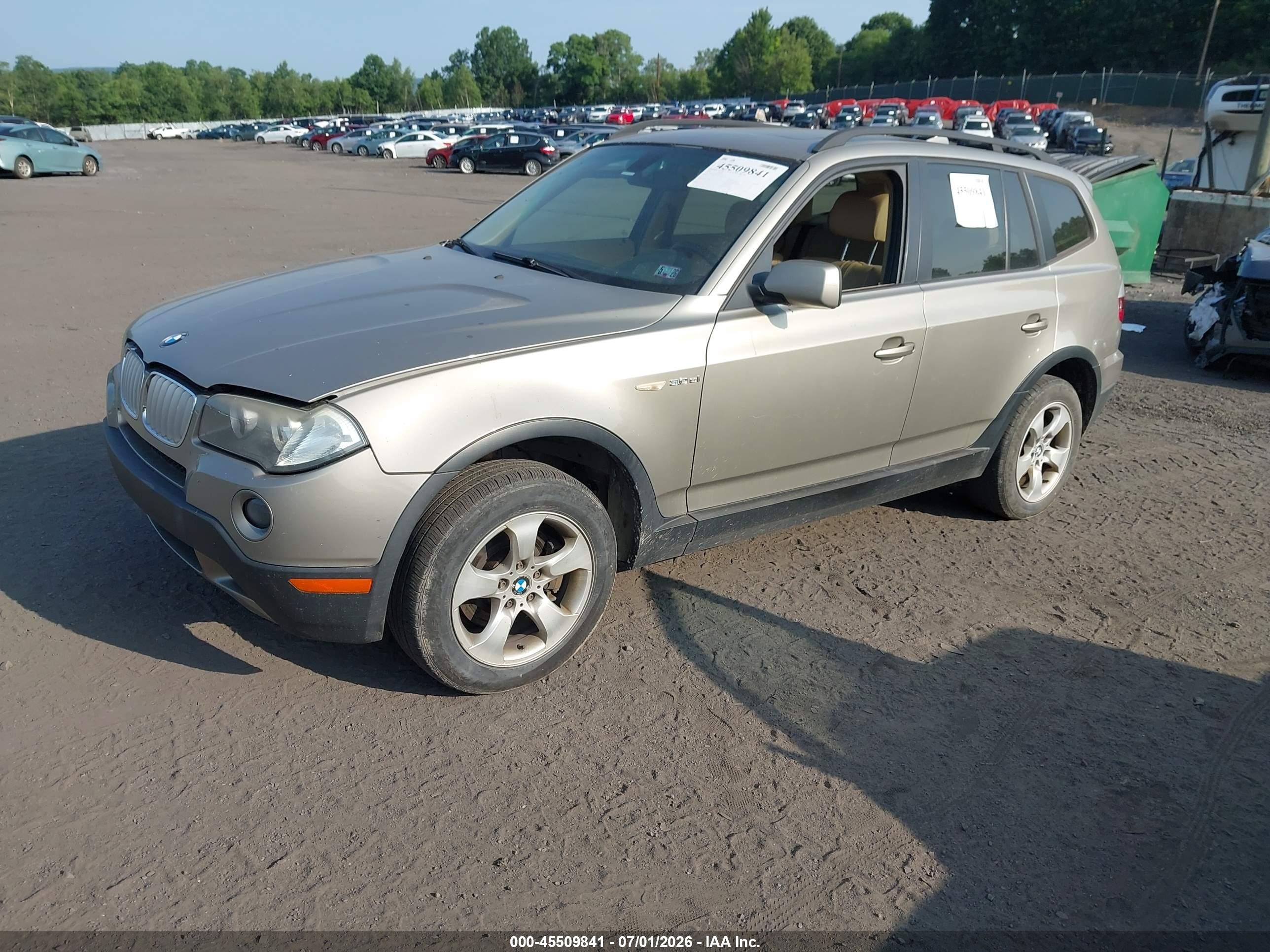 2007 Bmw X3 3.0si Gold vin: WBXPC93407WF27512