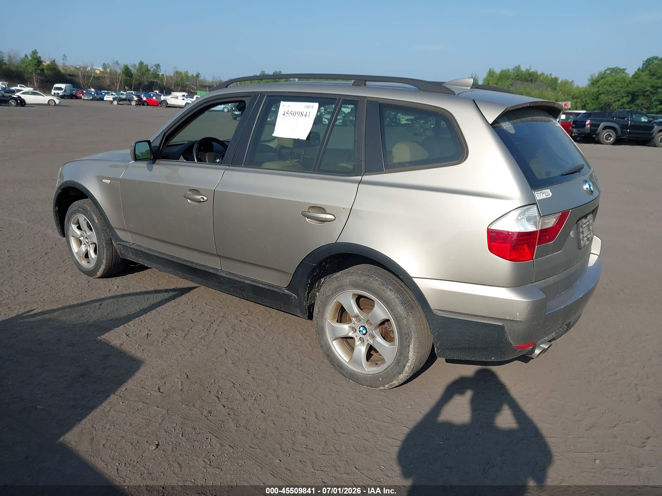 2007 Bmw X3 3.0si Gold vin: WBXPC93407WF27512