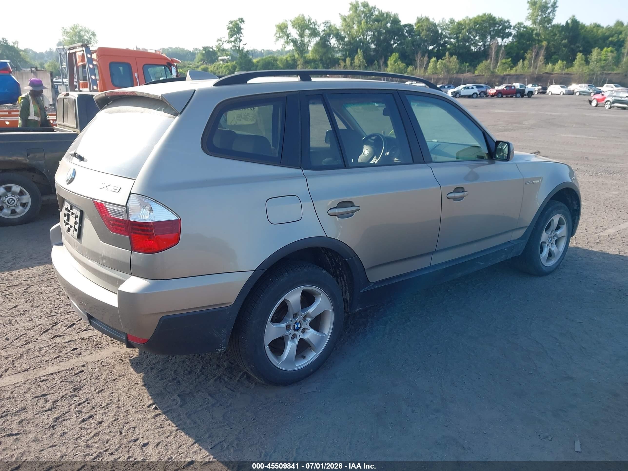 2007 Bmw X3 3.0si Gold vin: WBXPC93407WF27512