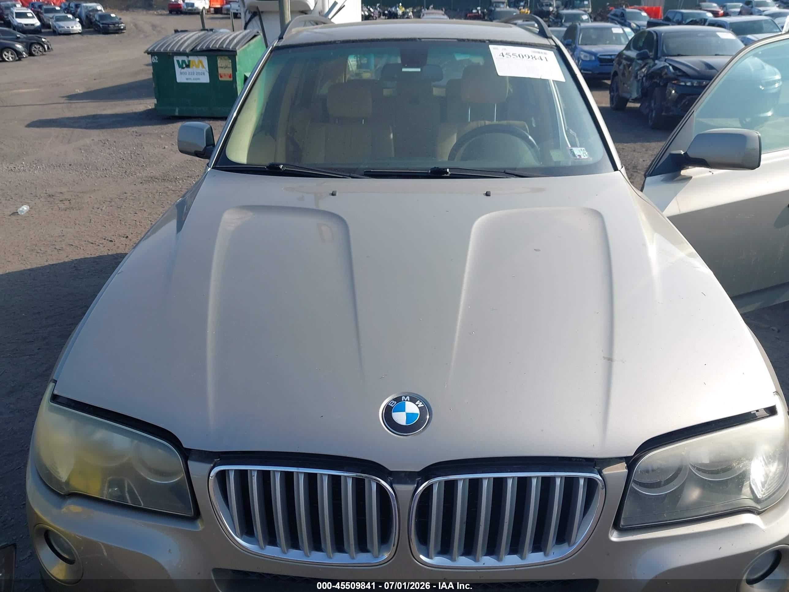 2007 Bmw X3 3.0si Gold vin: WBXPC93407WF27512