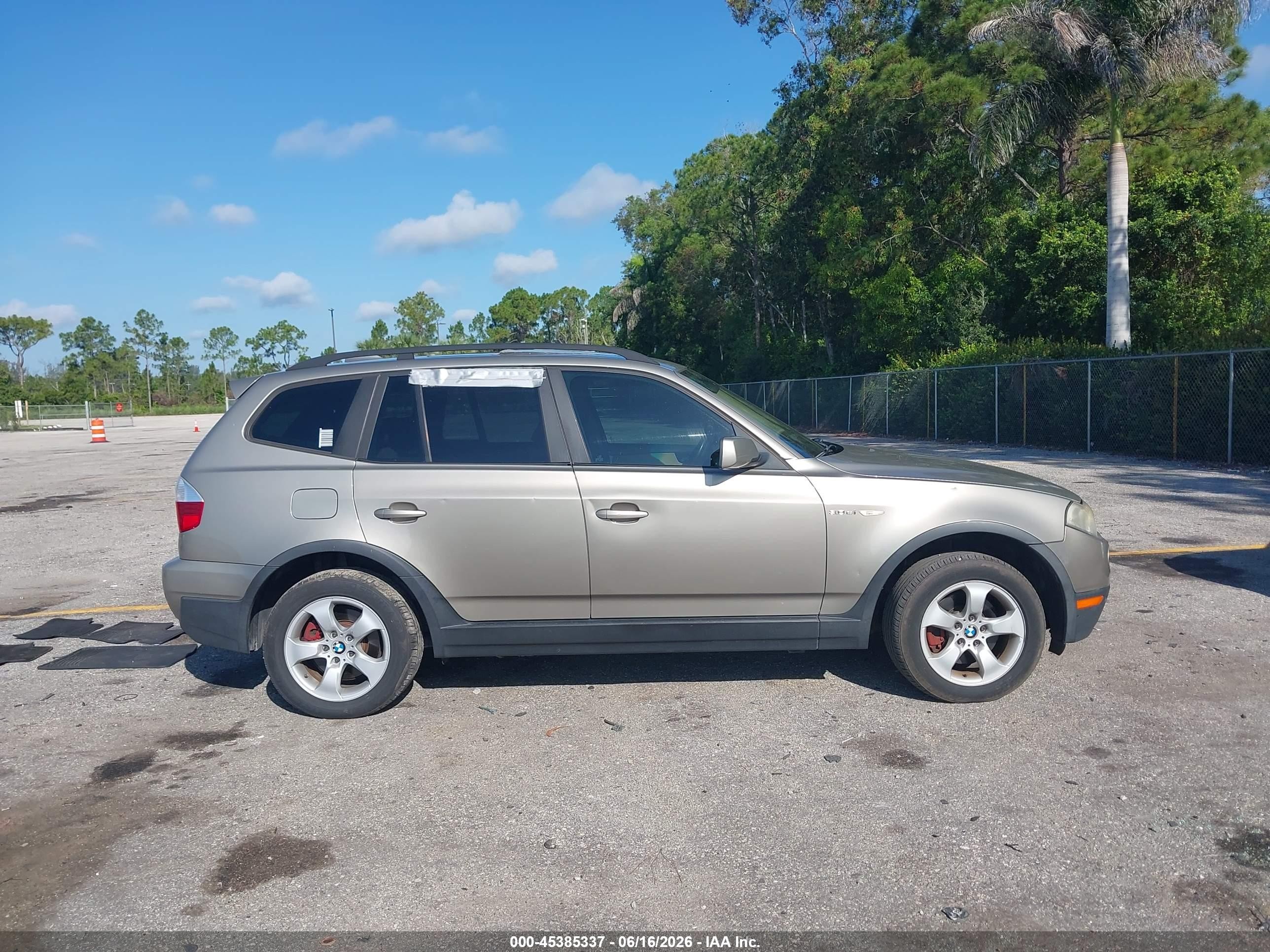 2007 Bmw X3 3.0si Gold vin: WBXPC93407WJ01008