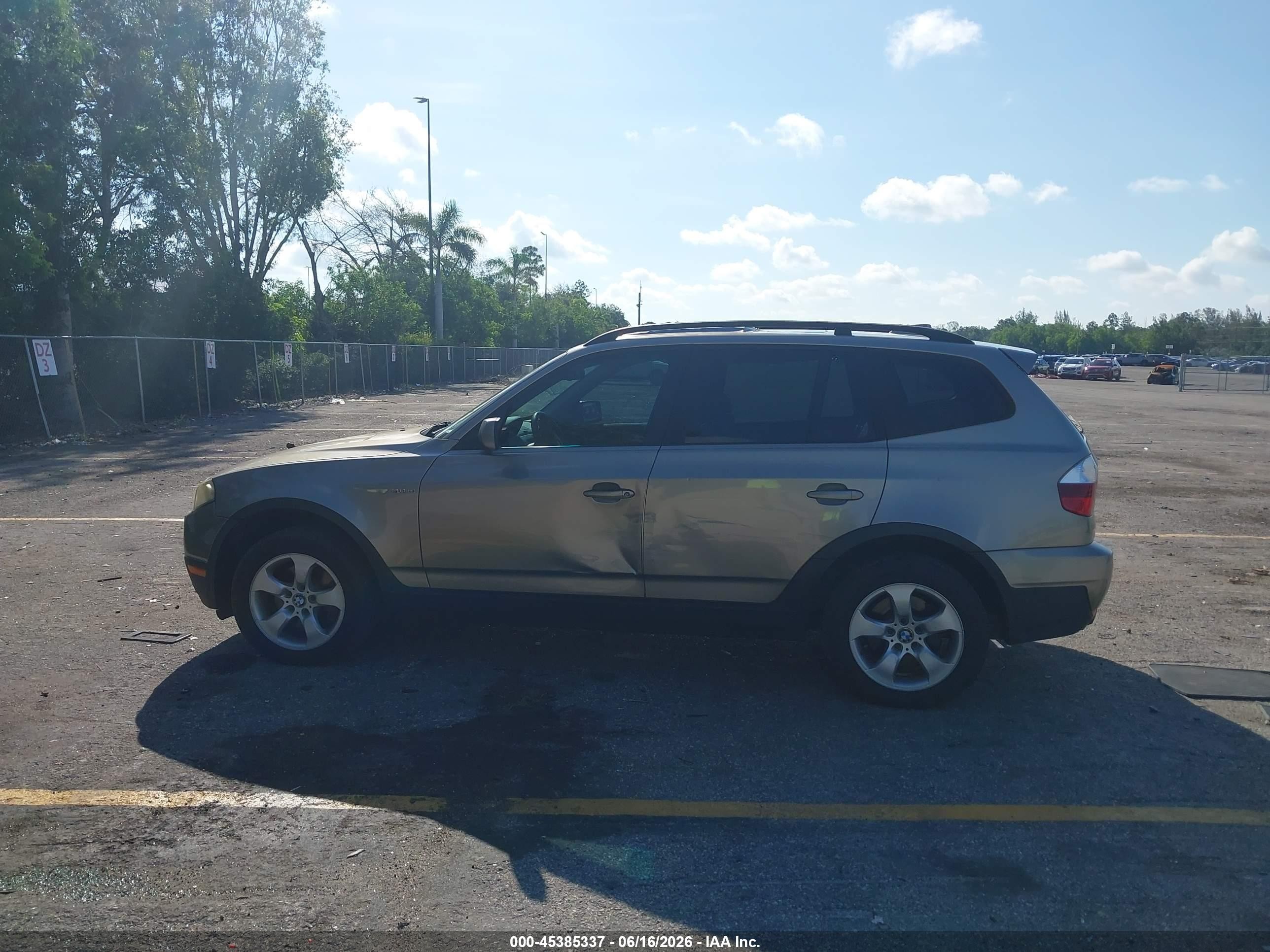 2007 Bmw X3 3.0si Gold vin: WBXPC93407WJ01008