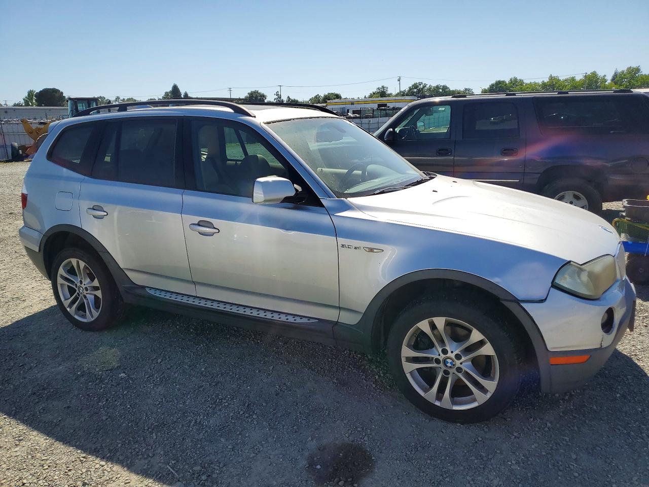 2008 Bmw X3 3.0si Silver vin: WBXPC93408WE78913
