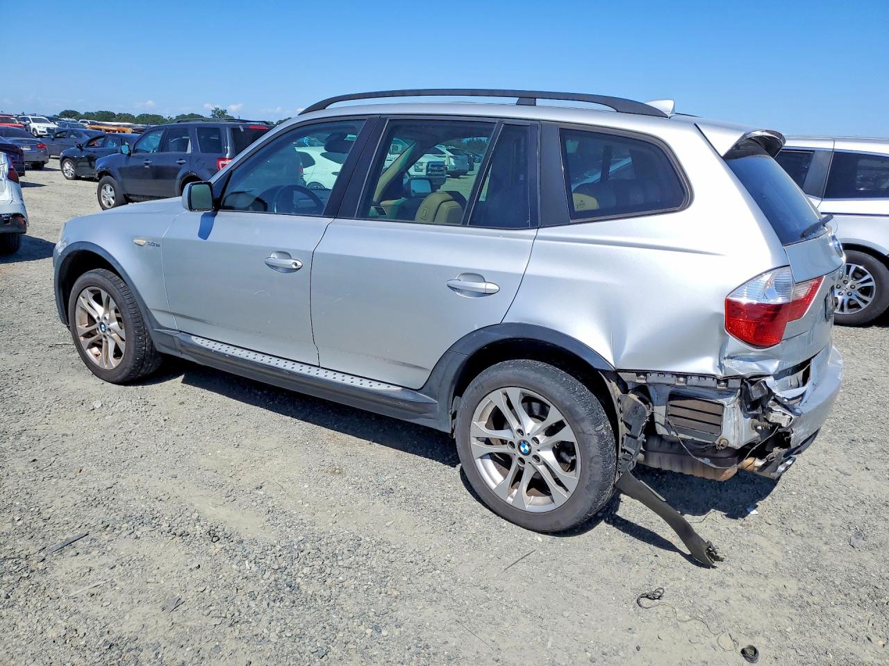 2008 Bmw X3 3.0si Silver vin: WBXPC93408WE78913