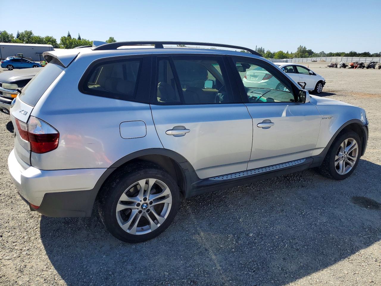 2008 Bmw X3 3.0si Silver vin: WBXPC93408WE78913