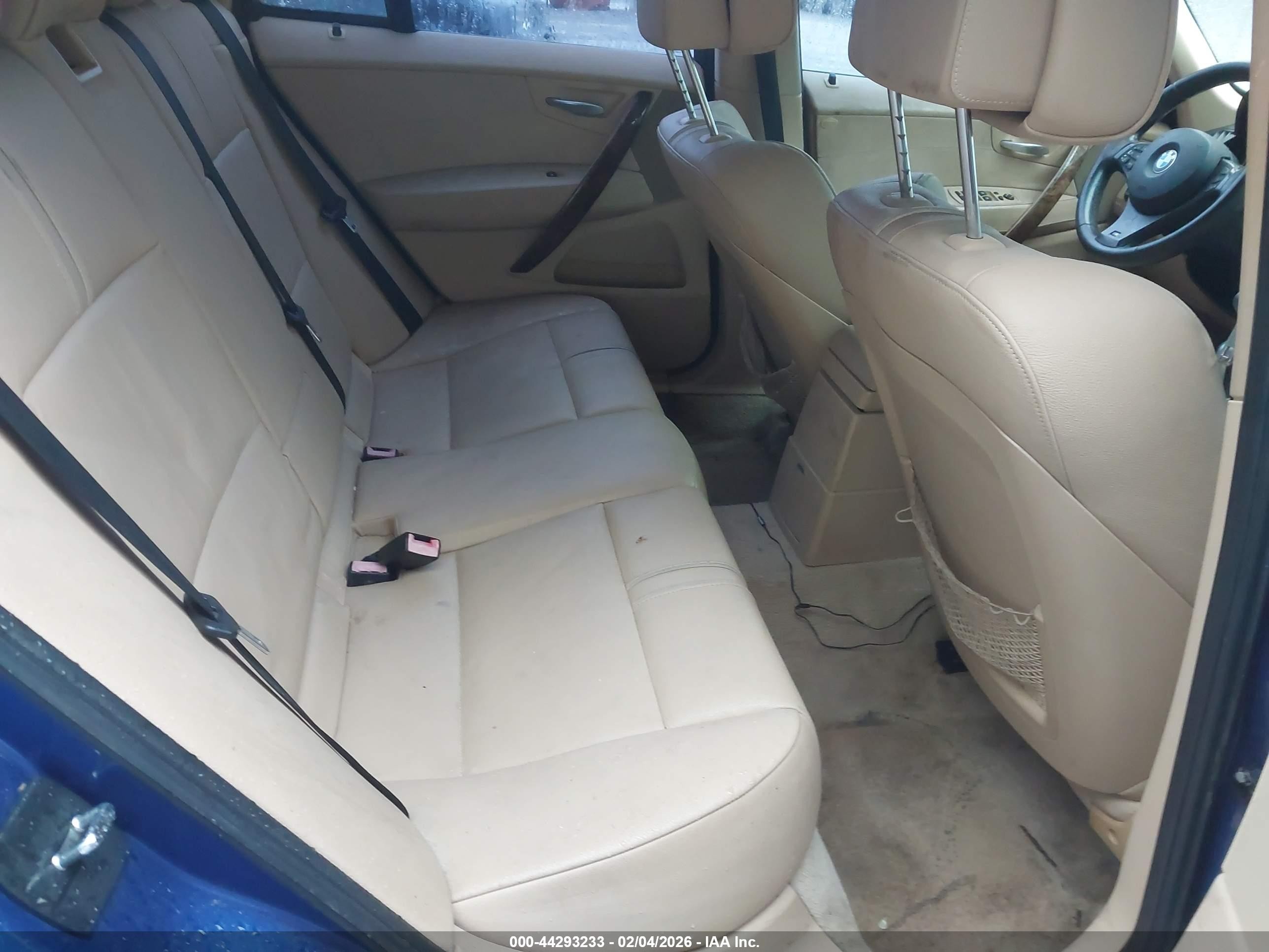2008 Bmw X3 3.0si Blue vin: WBXPC93408WJ03276