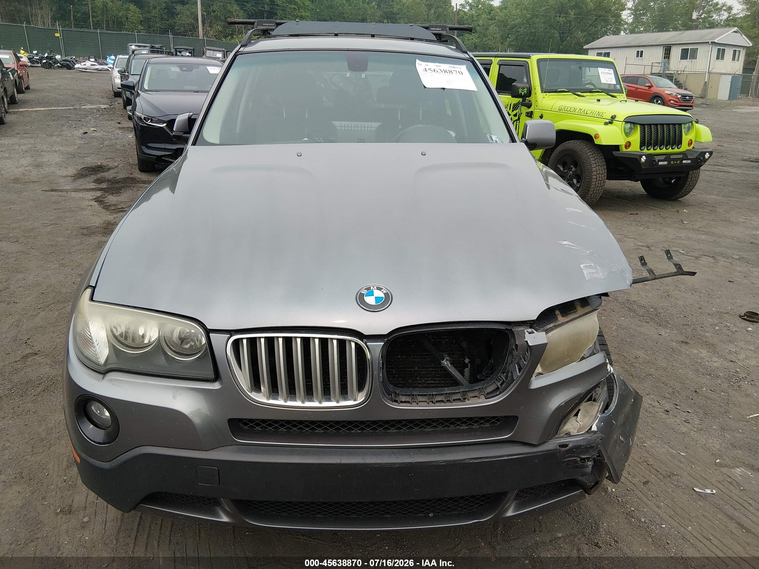 2009 Bmw X3 Xdrive30i Gray vin: WBXPC93409WJ28230