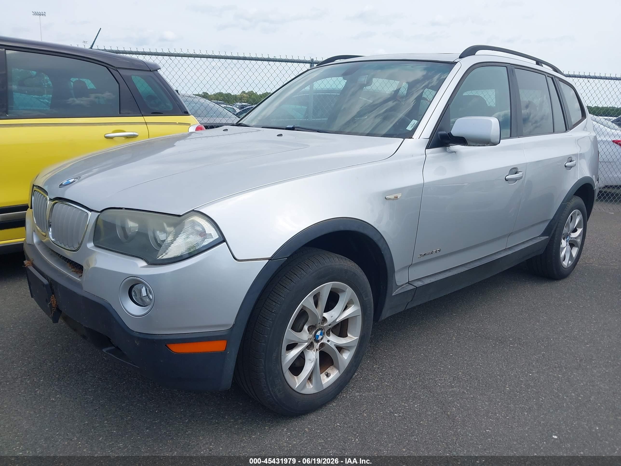 2009 Bmw X3 Xdrive30i Silver vin: WBXPC93409WJ28941