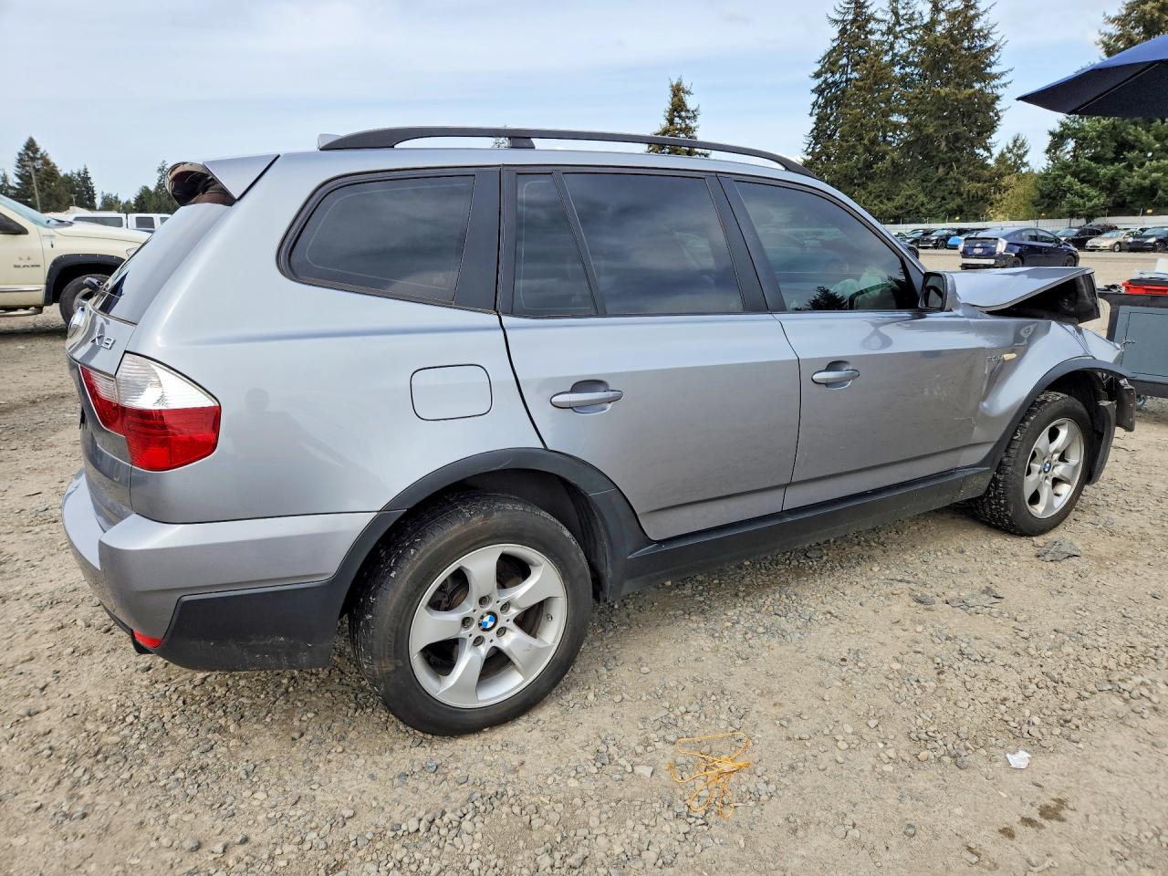 2008 Bmw X3 3.0si Silver vin: WBXPC93418WJ10351