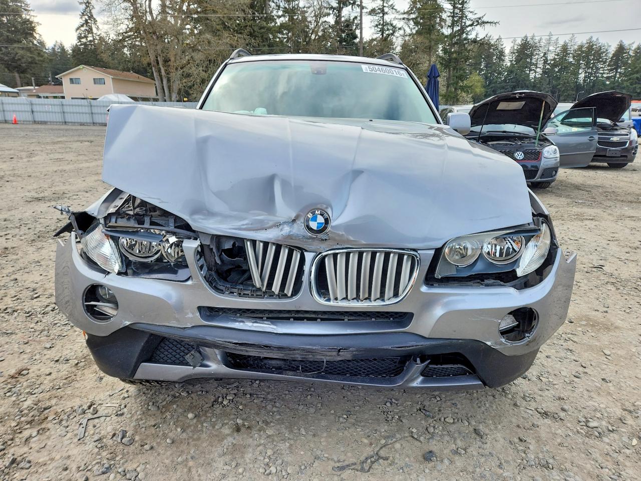 2008 Bmw X3 3.0si Silver vin: WBXPC93418WJ10351