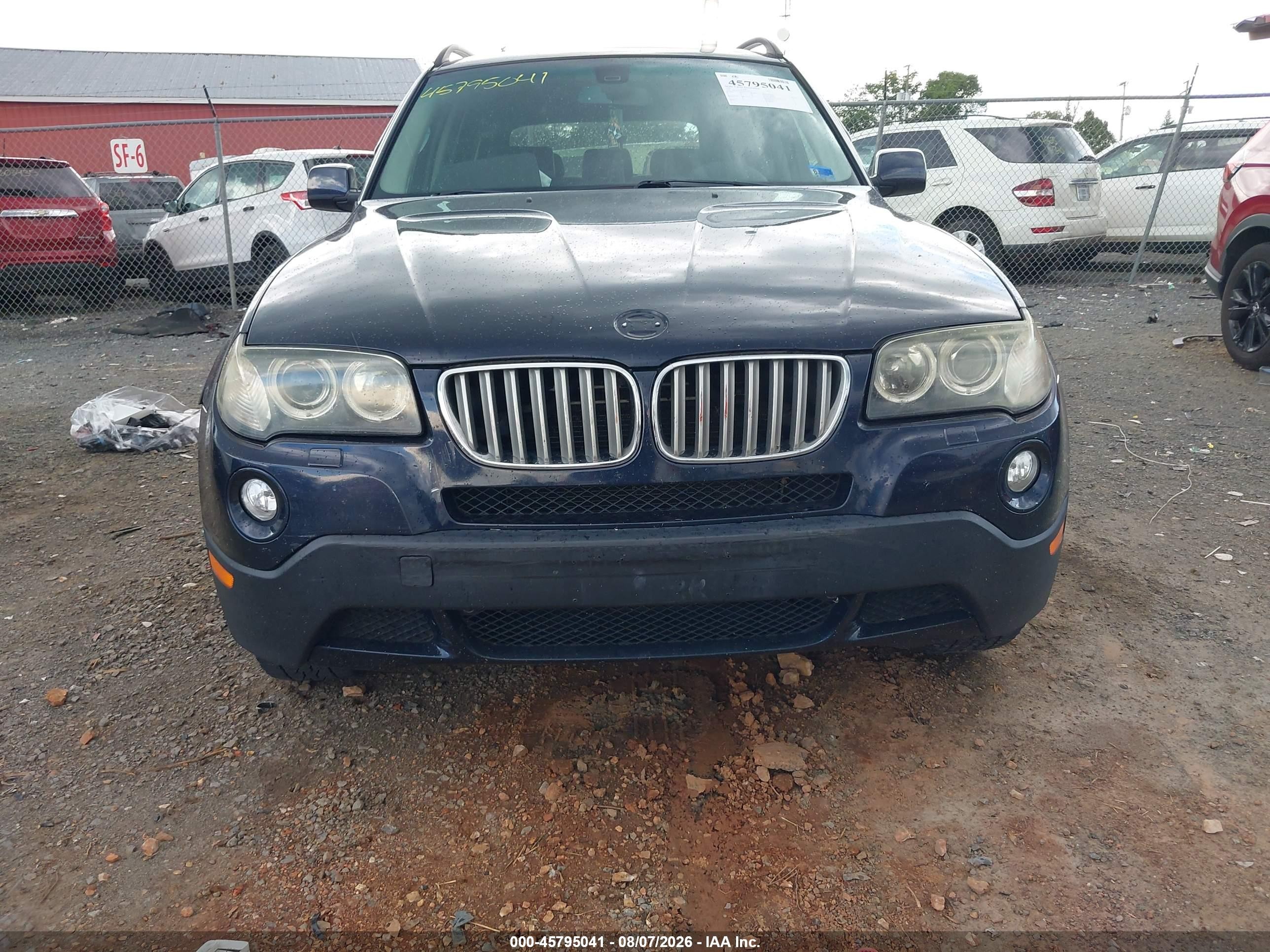2007 Bmw X3 3.0si Синий vin: WBXPC93427WF11215