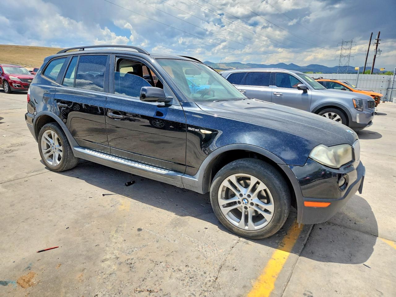 2007 Bmw X3 3.0si Black vin: WBXPC93427WF14793