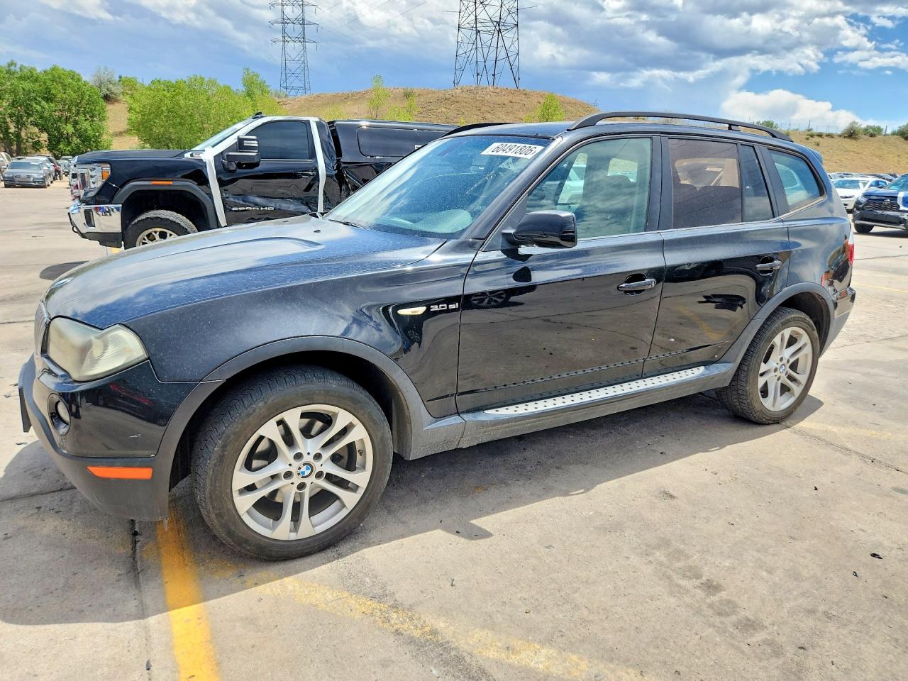 2007 Bmw X3 3.0si Black vin: WBXPC93427WF14793