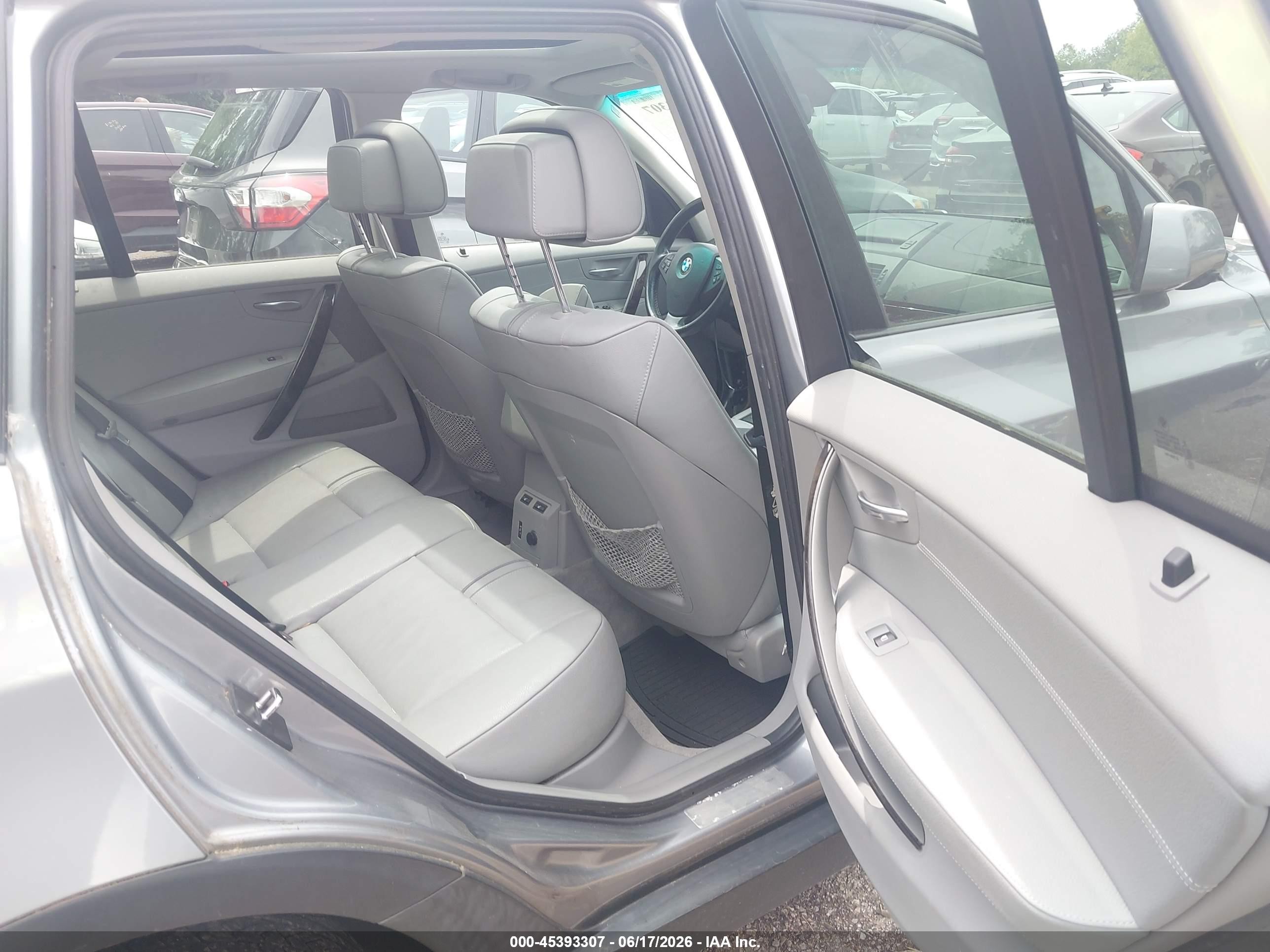 2008 Bmw X3 3.0si Gray vin: WBXPC93428WJ09645