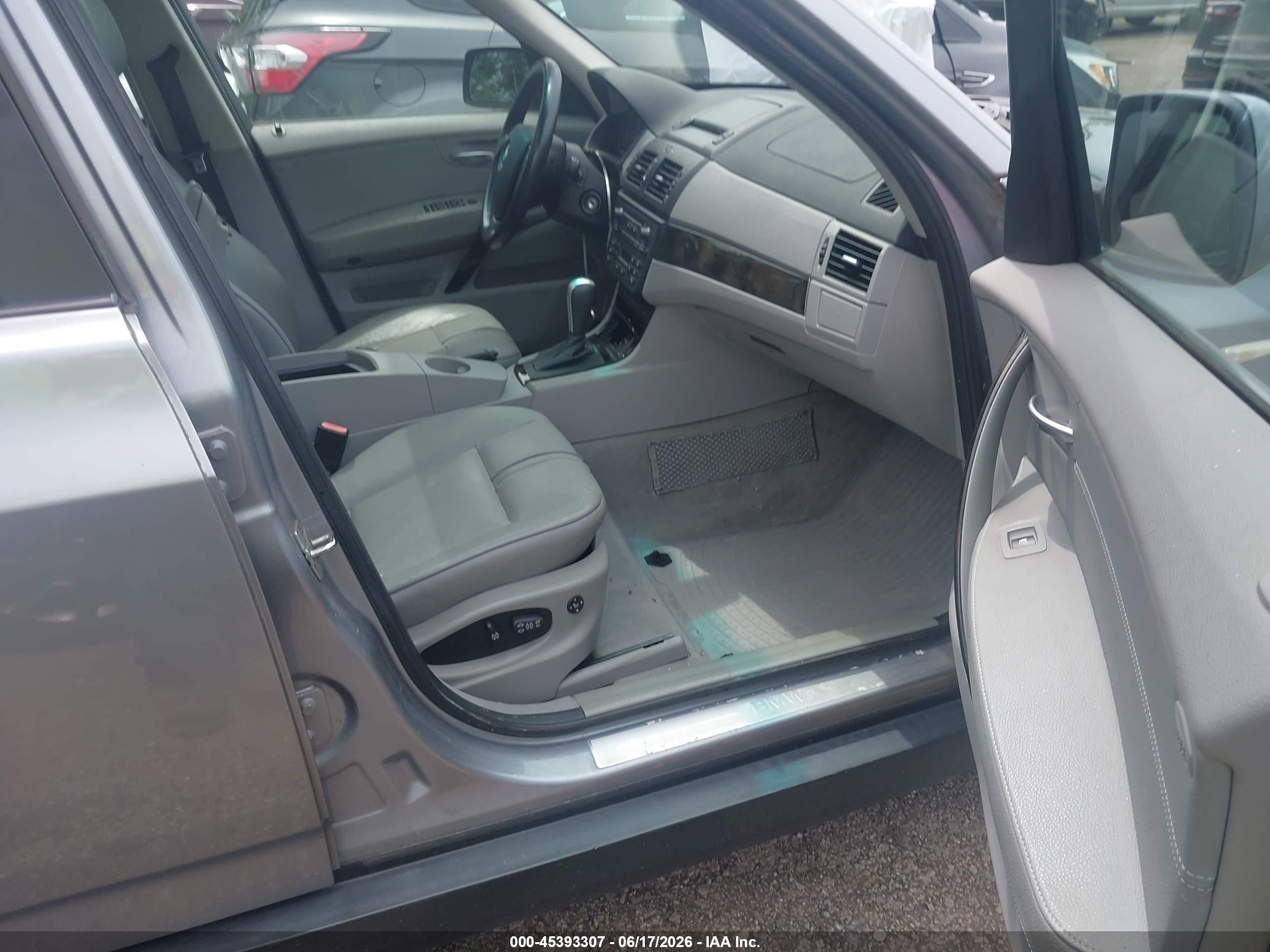 2008 Bmw X3 3.0si Gray vin: WBXPC93428WJ09645