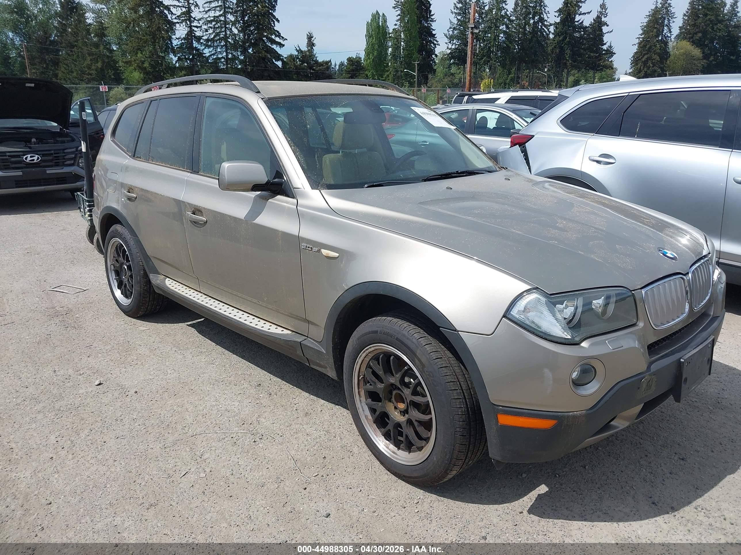 2008 Bmw X3 3.0si Gold vin: WBXPC93428WJ19236