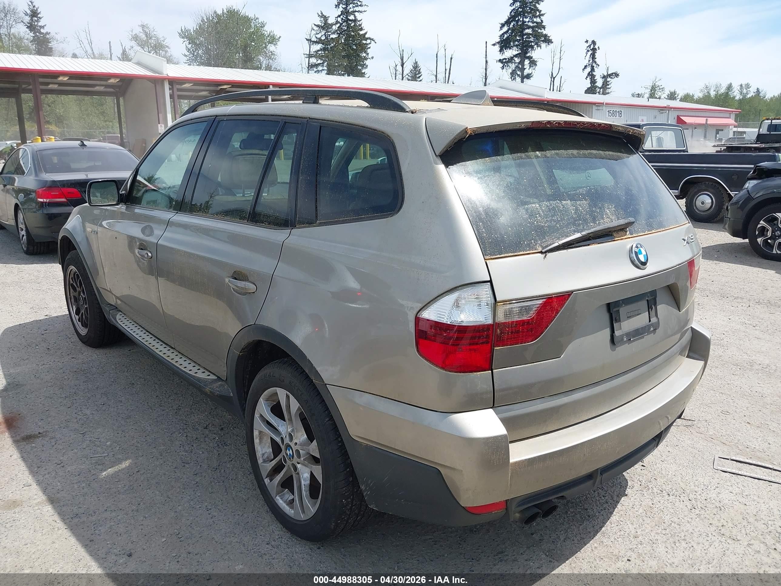 2008 Bmw X3 3.0si Gold vin: WBXPC93428WJ19236
