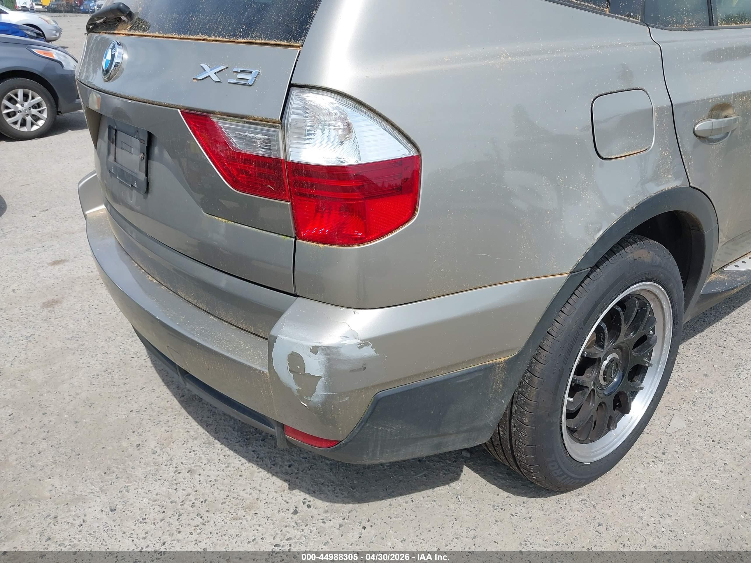 2008 Bmw X3 3.0si Gold vin: WBXPC93428WJ19236