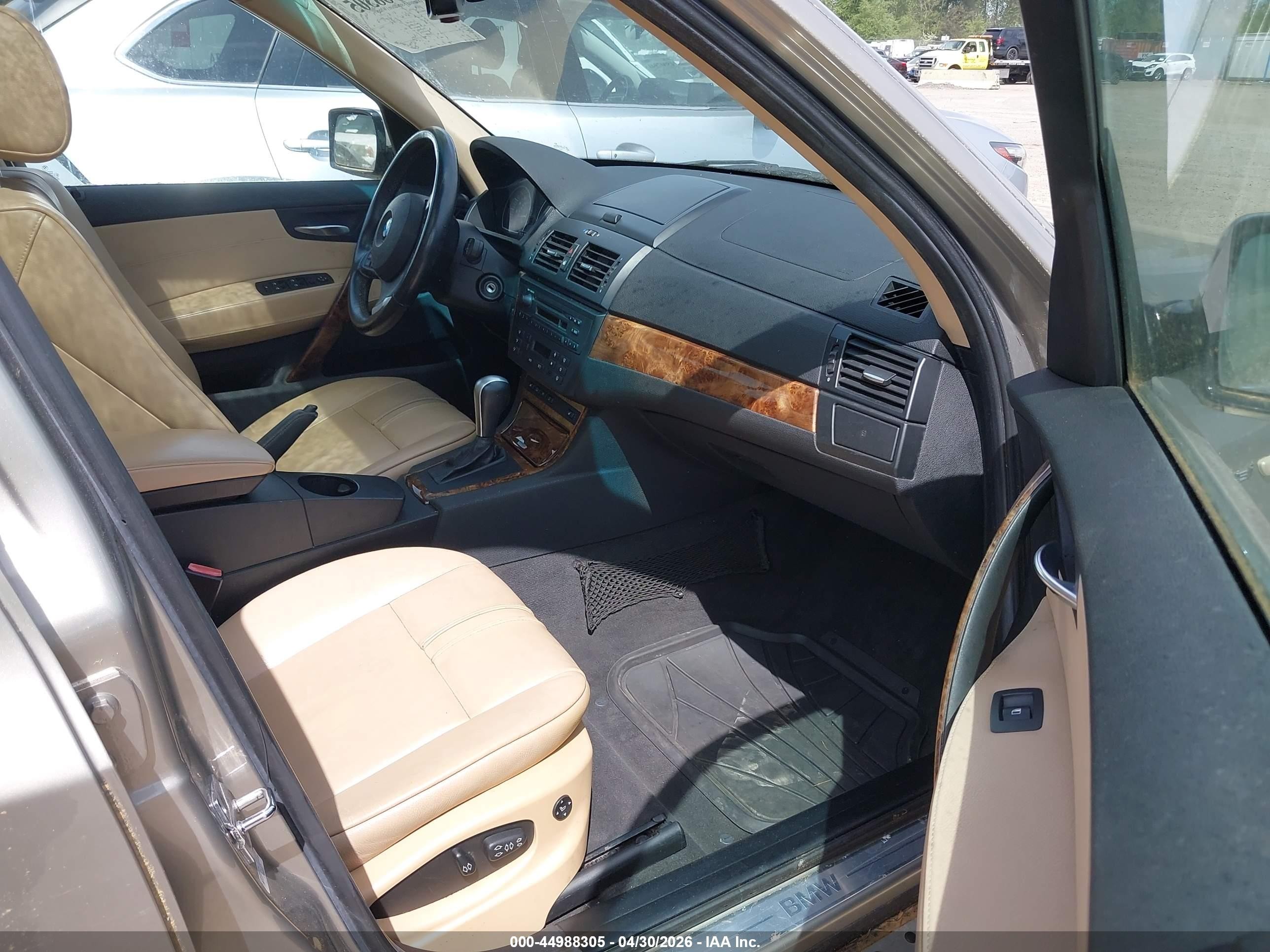 2008 Bmw X3 3.0si Gold vin: WBXPC93428WJ19236