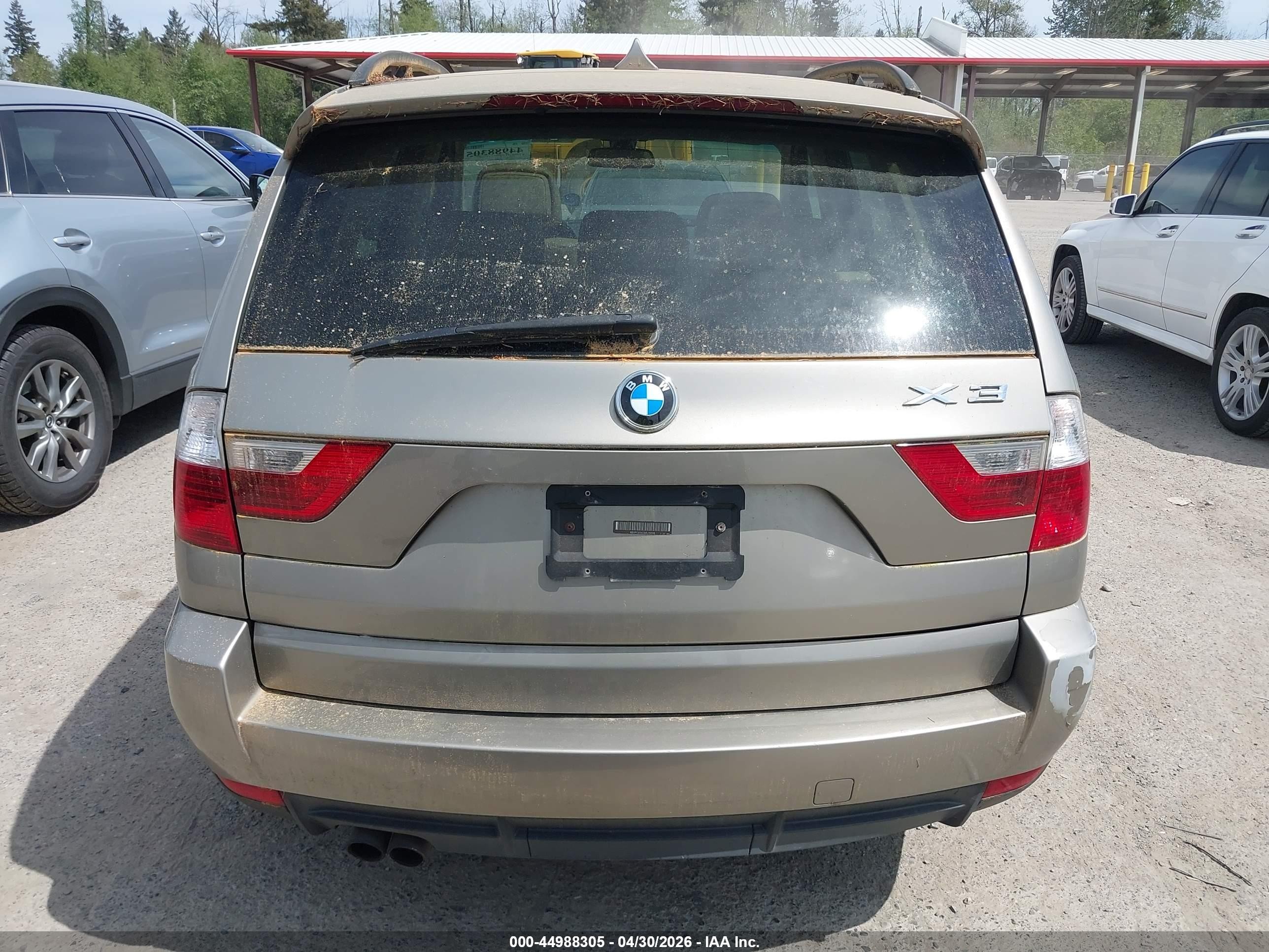 2008 Bmw X3 3.0si Gold vin: WBXPC93428WJ19236