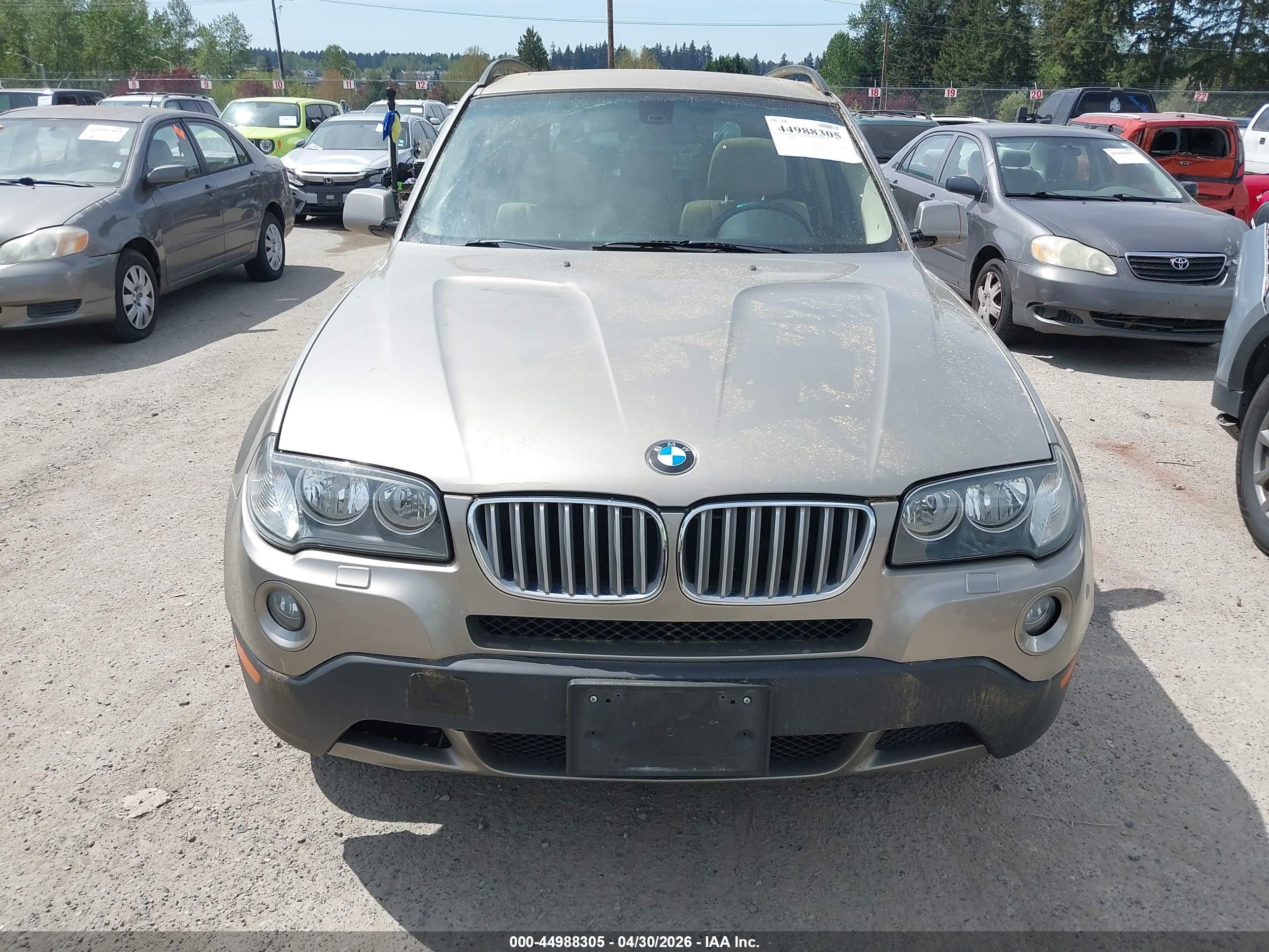 2008 Bmw X3 3.0si Gold vin: WBXPC93428WJ19236
