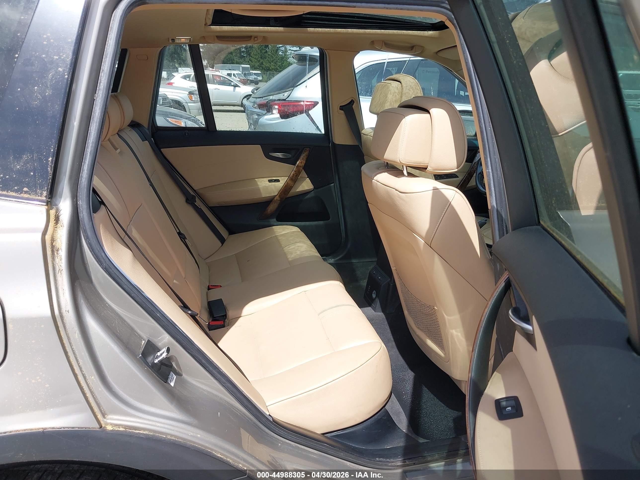 2008 Bmw X3 3.0si Gold vin: WBXPC93428WJ19236
